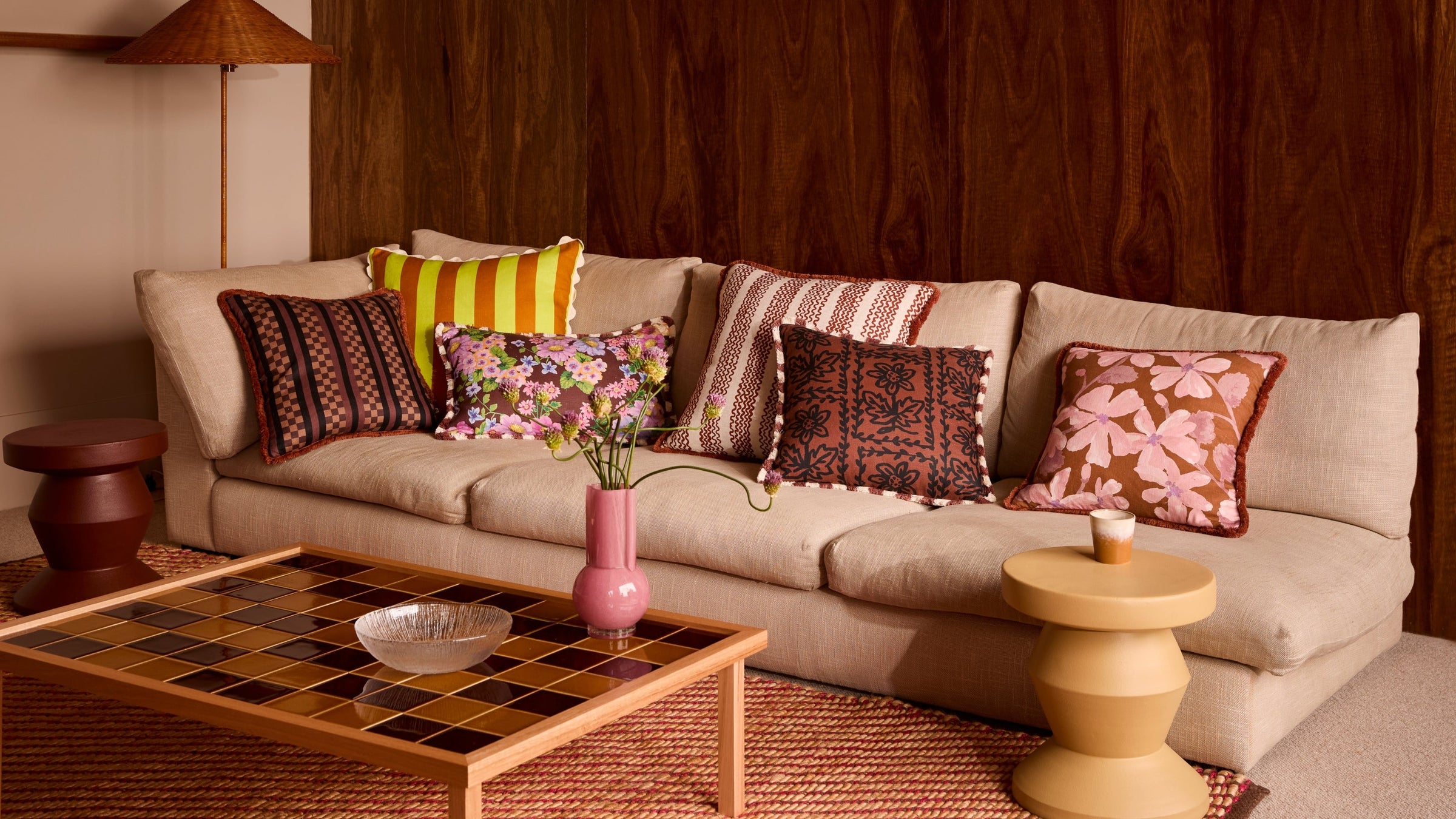 Living Room | Cushions, Floor Pouffes, Side Tables & More | Bonnie and Neil