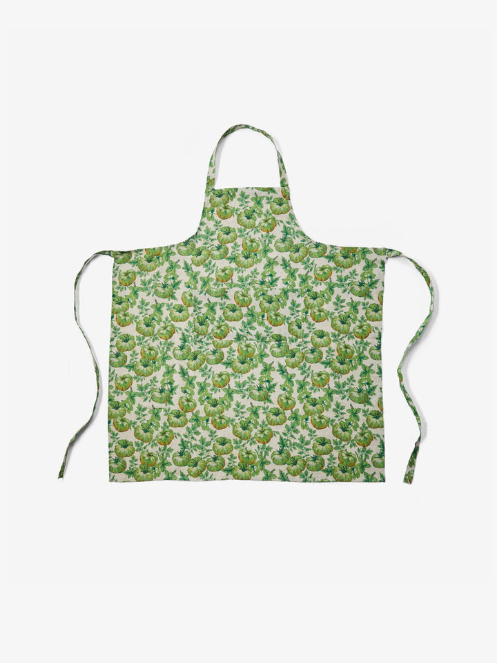 Heirloom Green Linen Apron