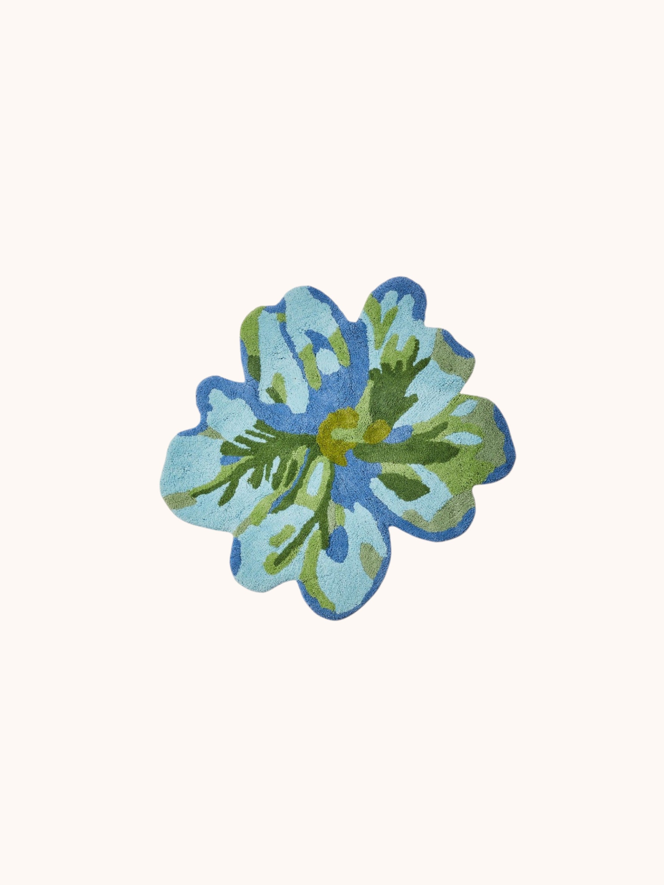 Mini Tulip Blue Green Bath Mat