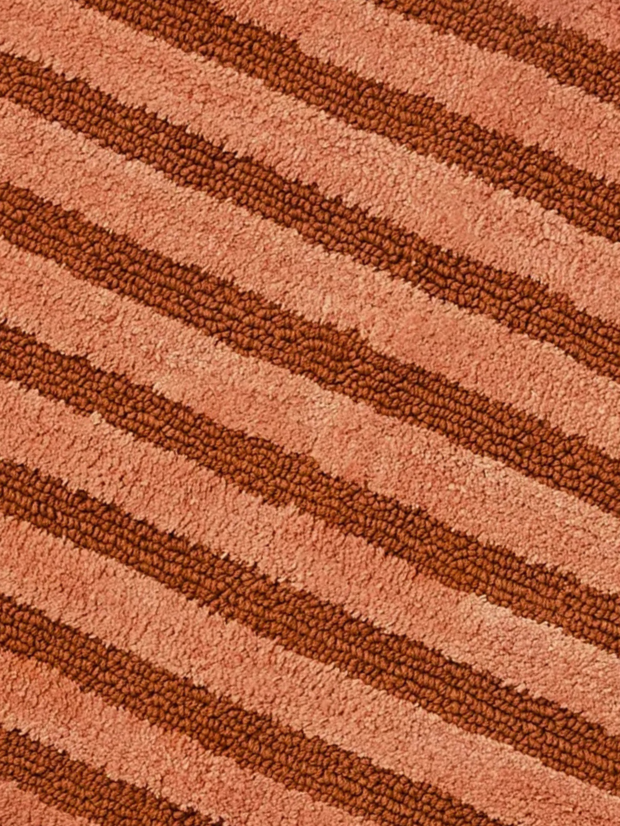 Stripe Terracotta Long Bath Mat