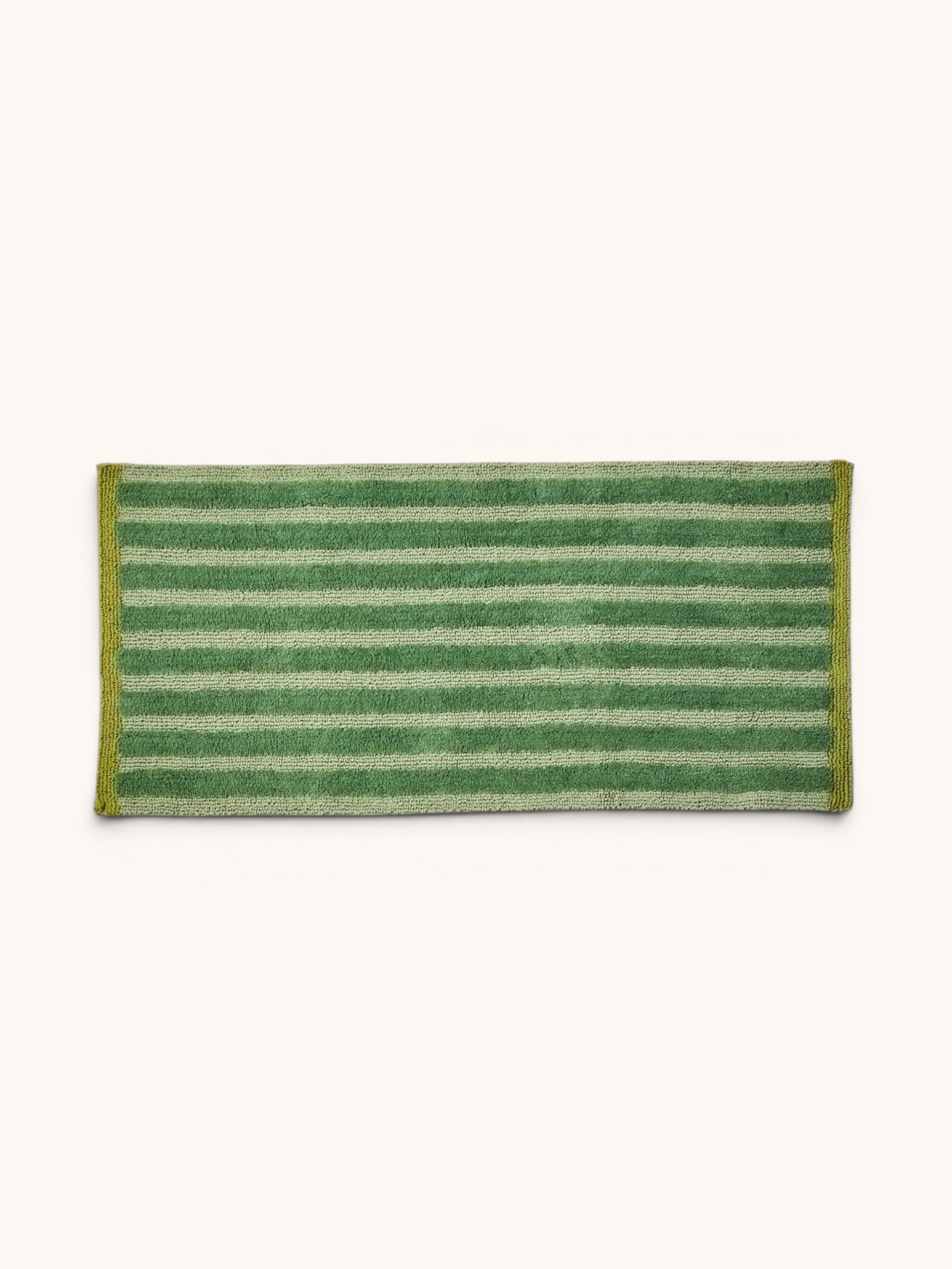 Stripe Khaki Long Bath Mat - Almost Perfect