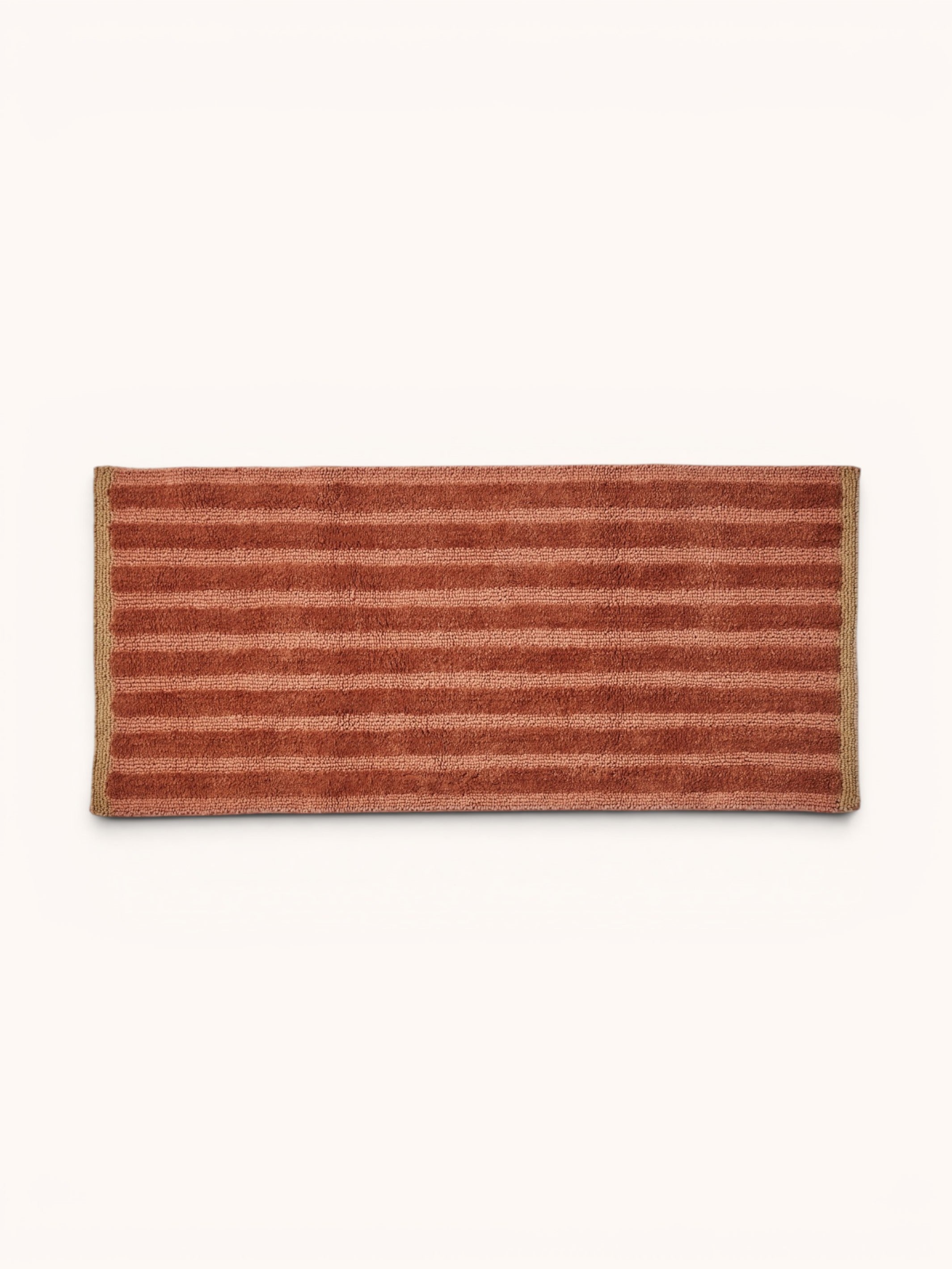 Stripe Terracotta Long Bath Mat