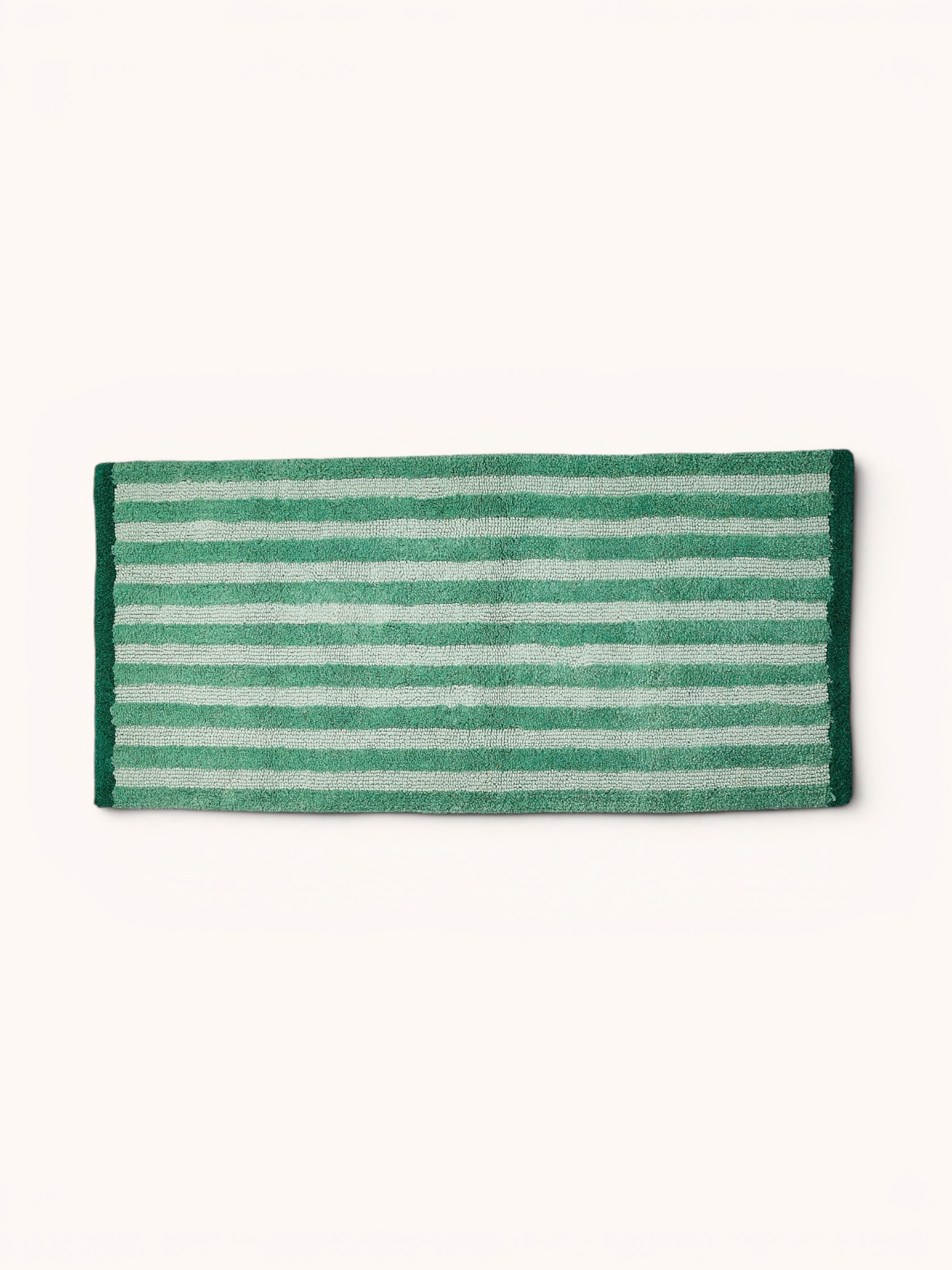 Stripe Green Long Bath Mat