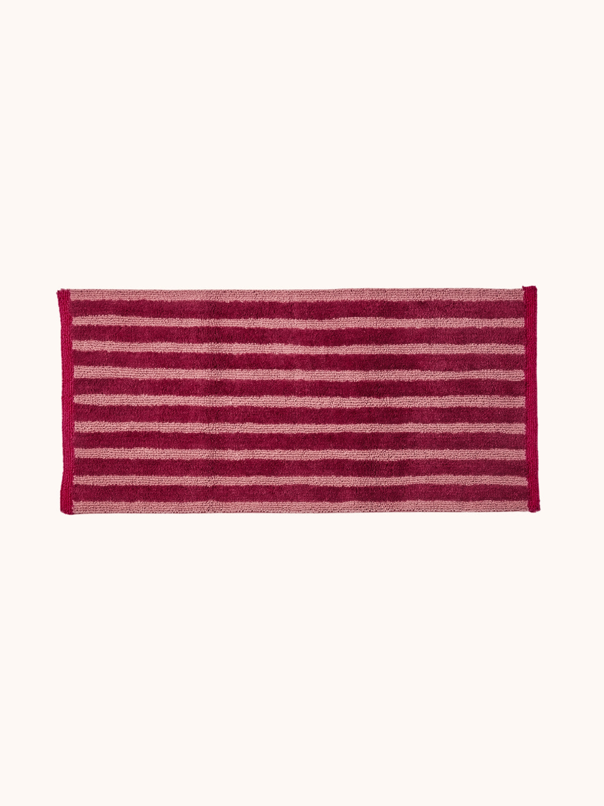 Stripe Burgundy Long Bath Mat