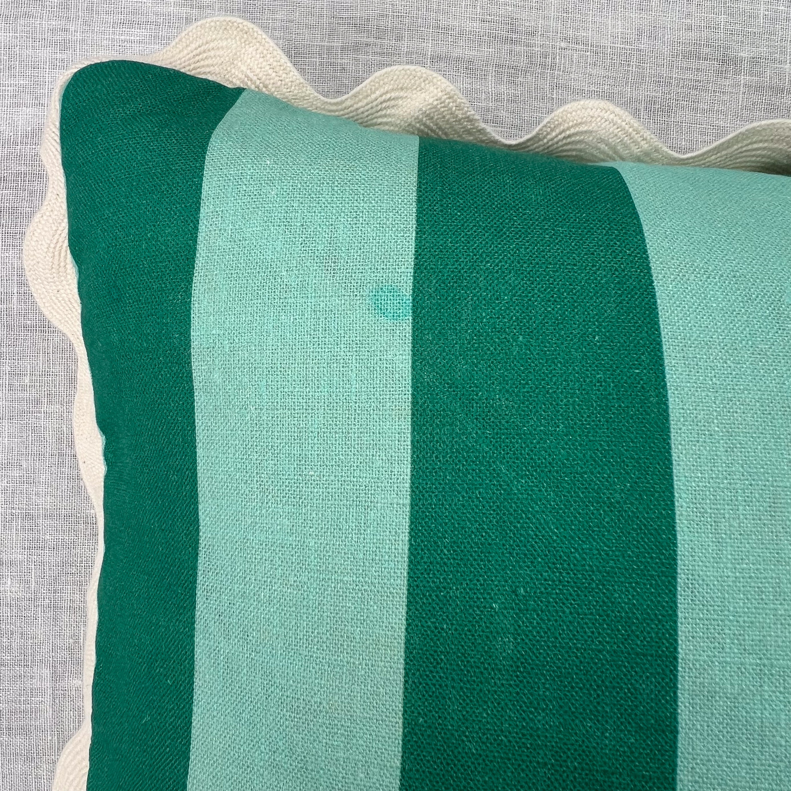 Bold Stripe Verde Cushion - Almost Perfect