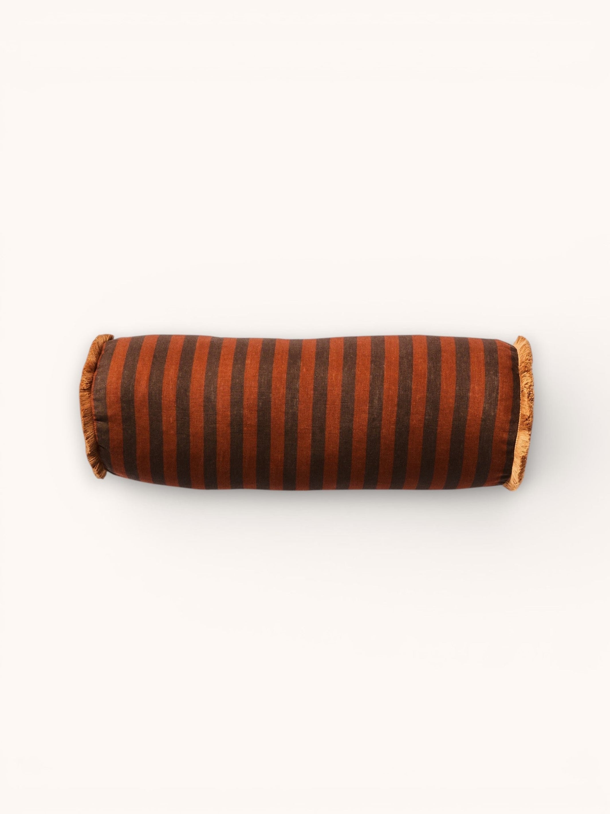 Thin Stripe Chocolate Bolster - Almost Perfect