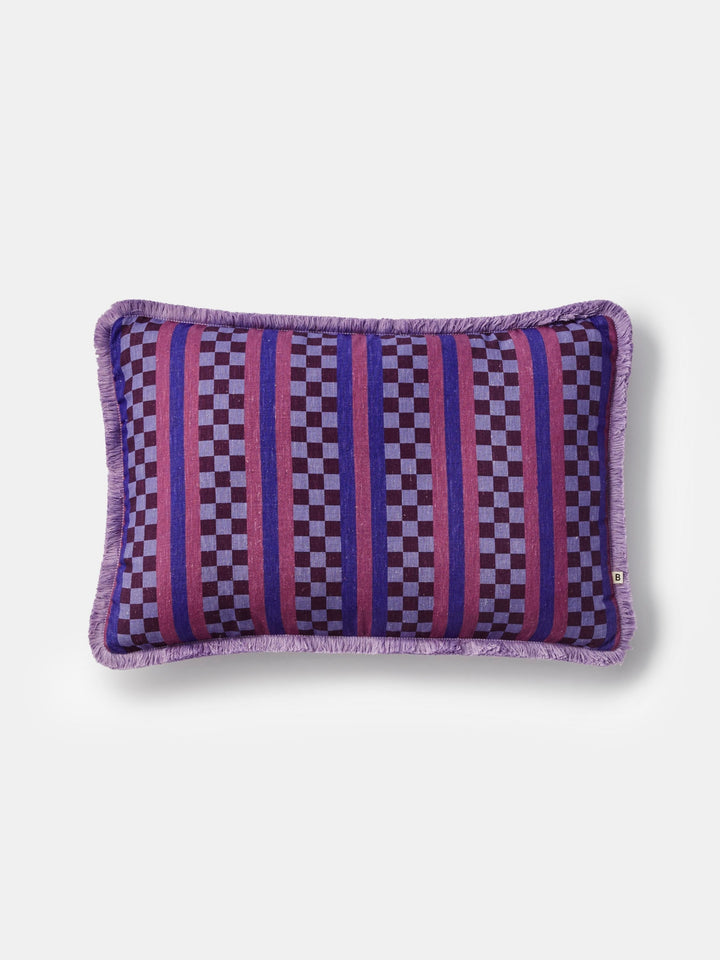 Marco Tile Lilac Linen Cushion