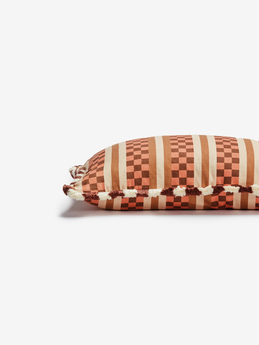 Marco Tile Terracotta Linen Cushion