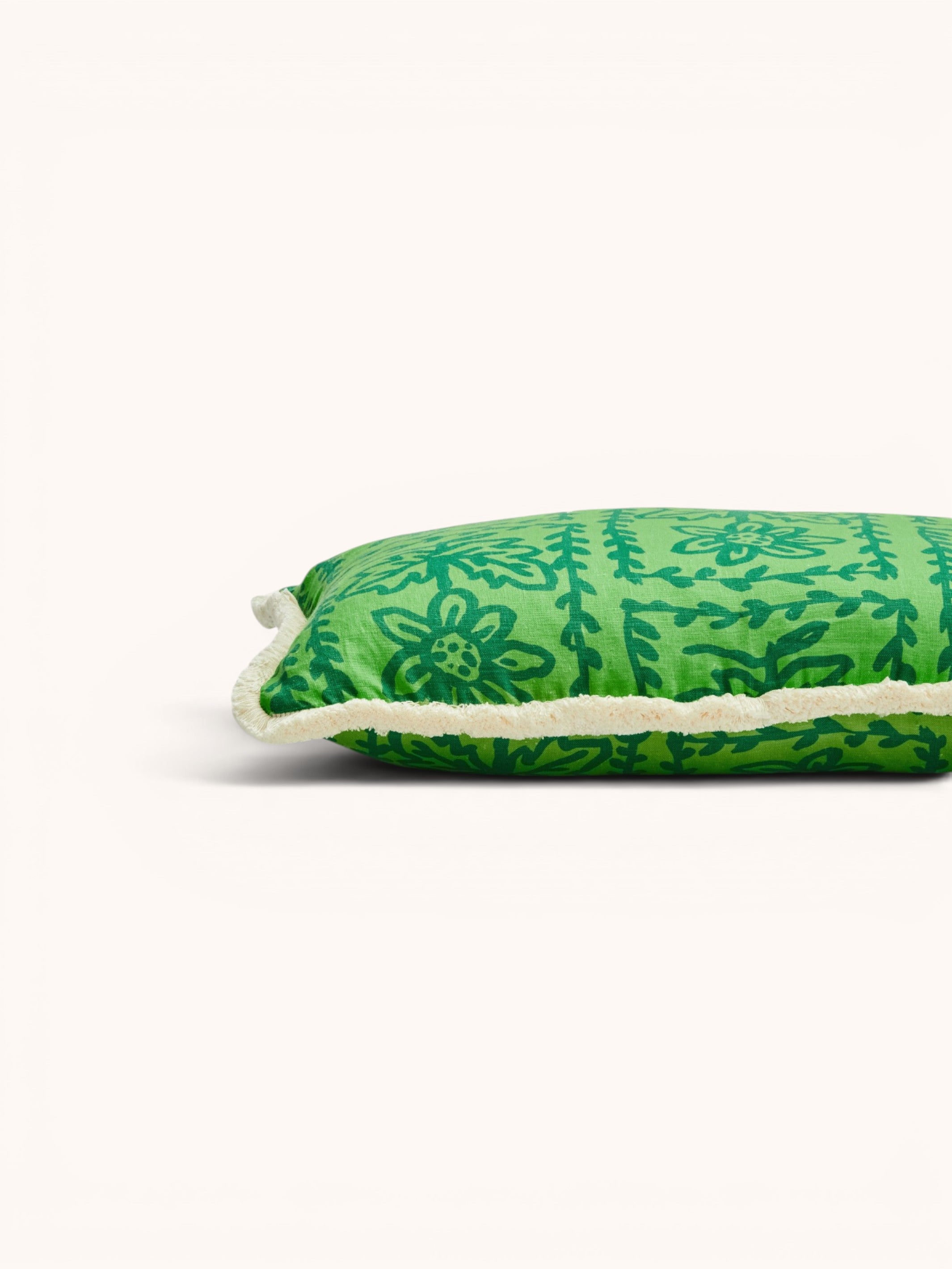 Daisy Verde Linen Cushion - Almost Perfect