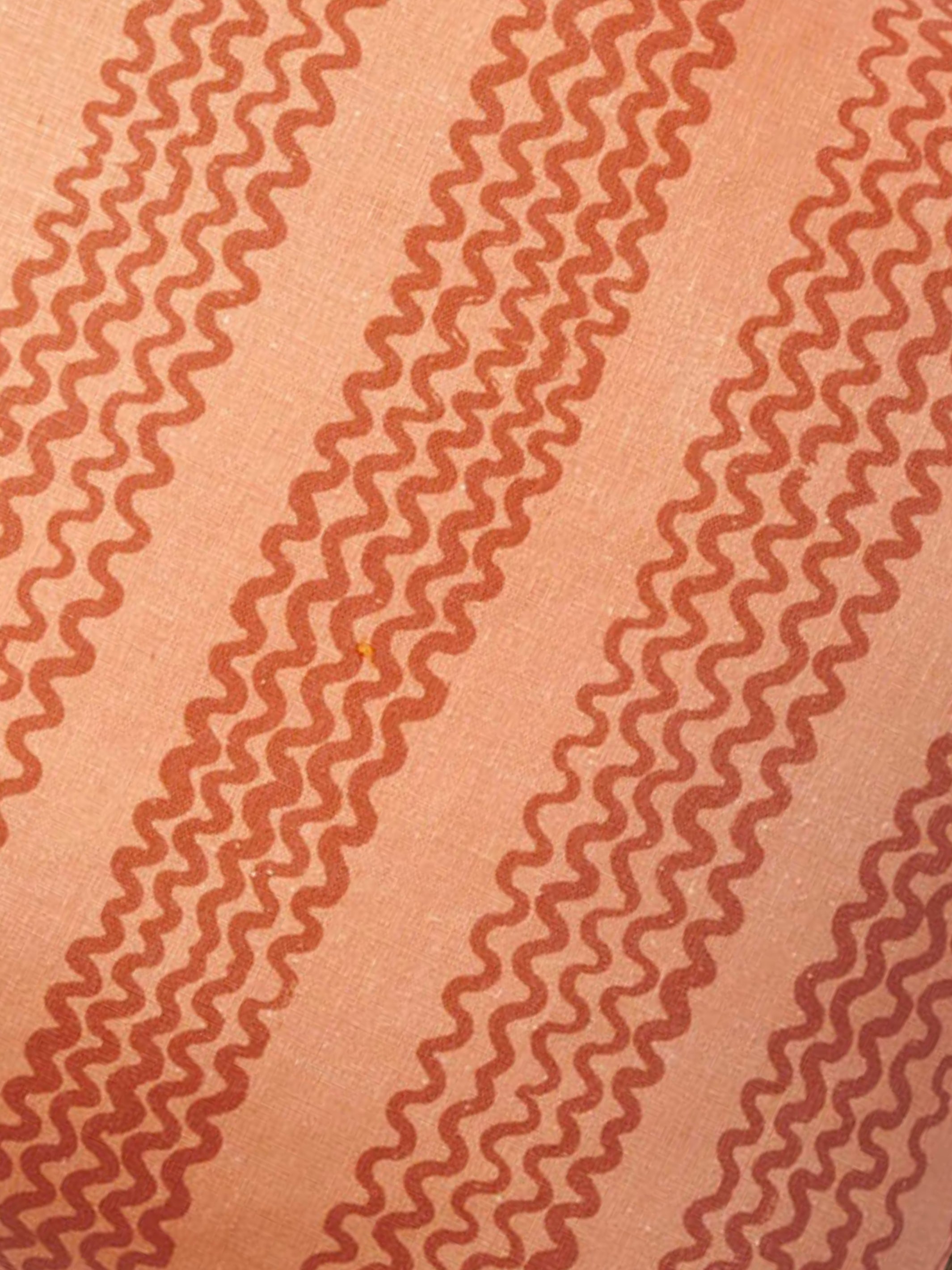 Mini Wave Terracotta Linen Cushion