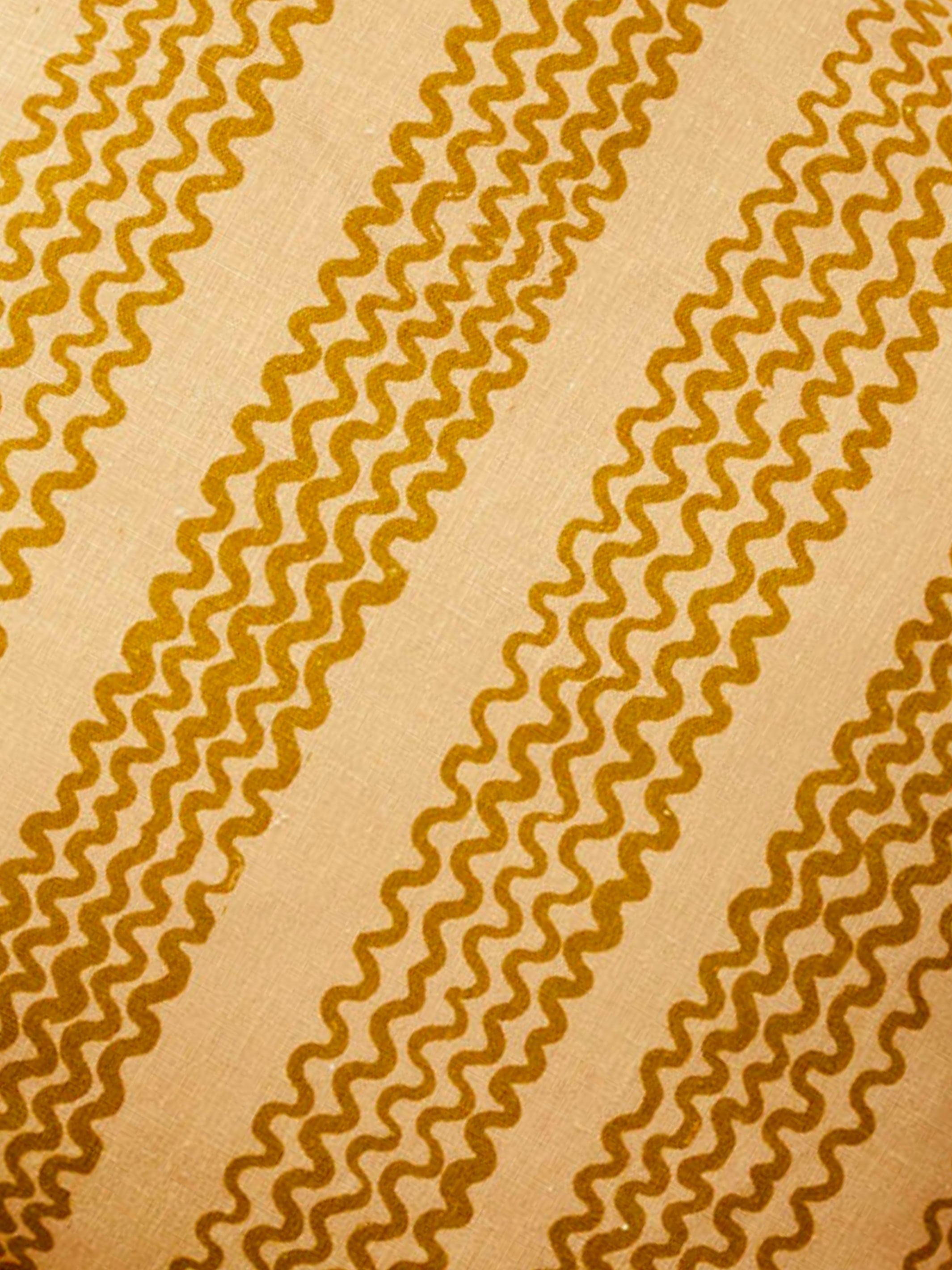 Mini Wave Caramel Linen Cushion - Almost Perfect