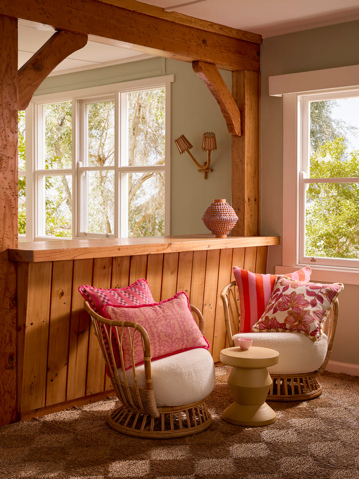 Azalea Pink Linen Cushion