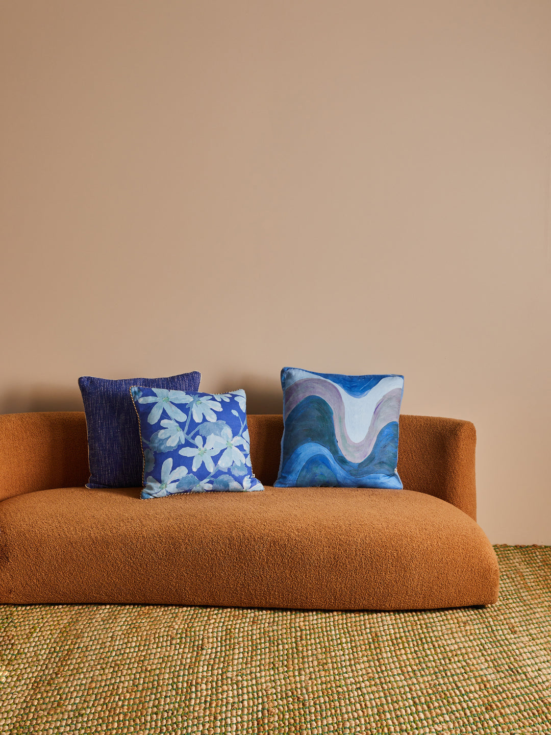 Fonda Blue Linen Cushion