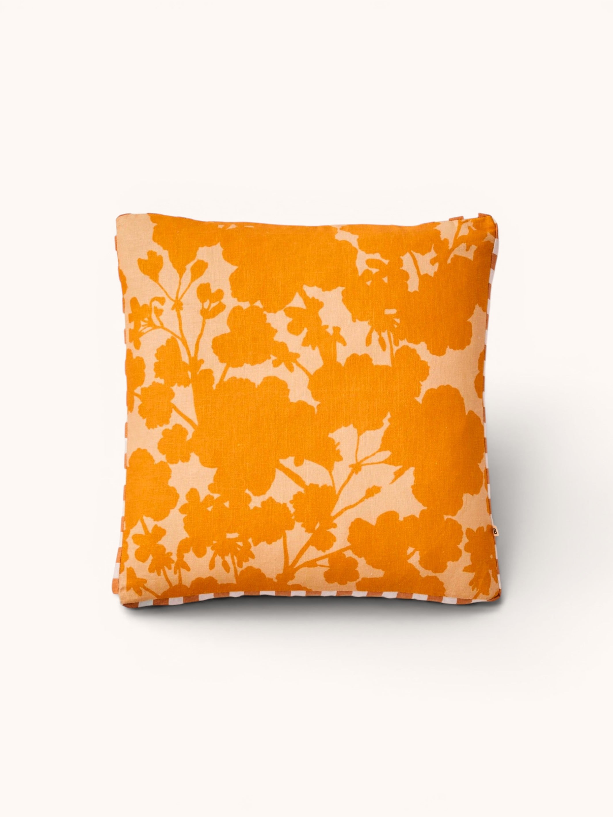 Geranium Sunny Linen Cushion