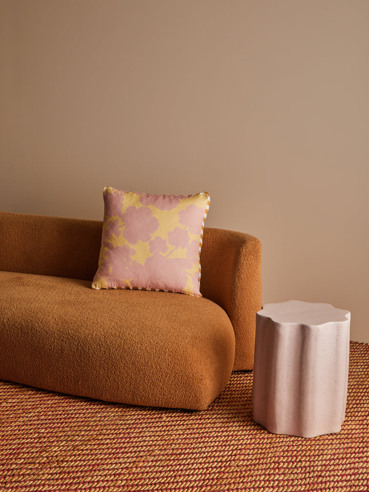 Geranium Butter Linen Cushion
