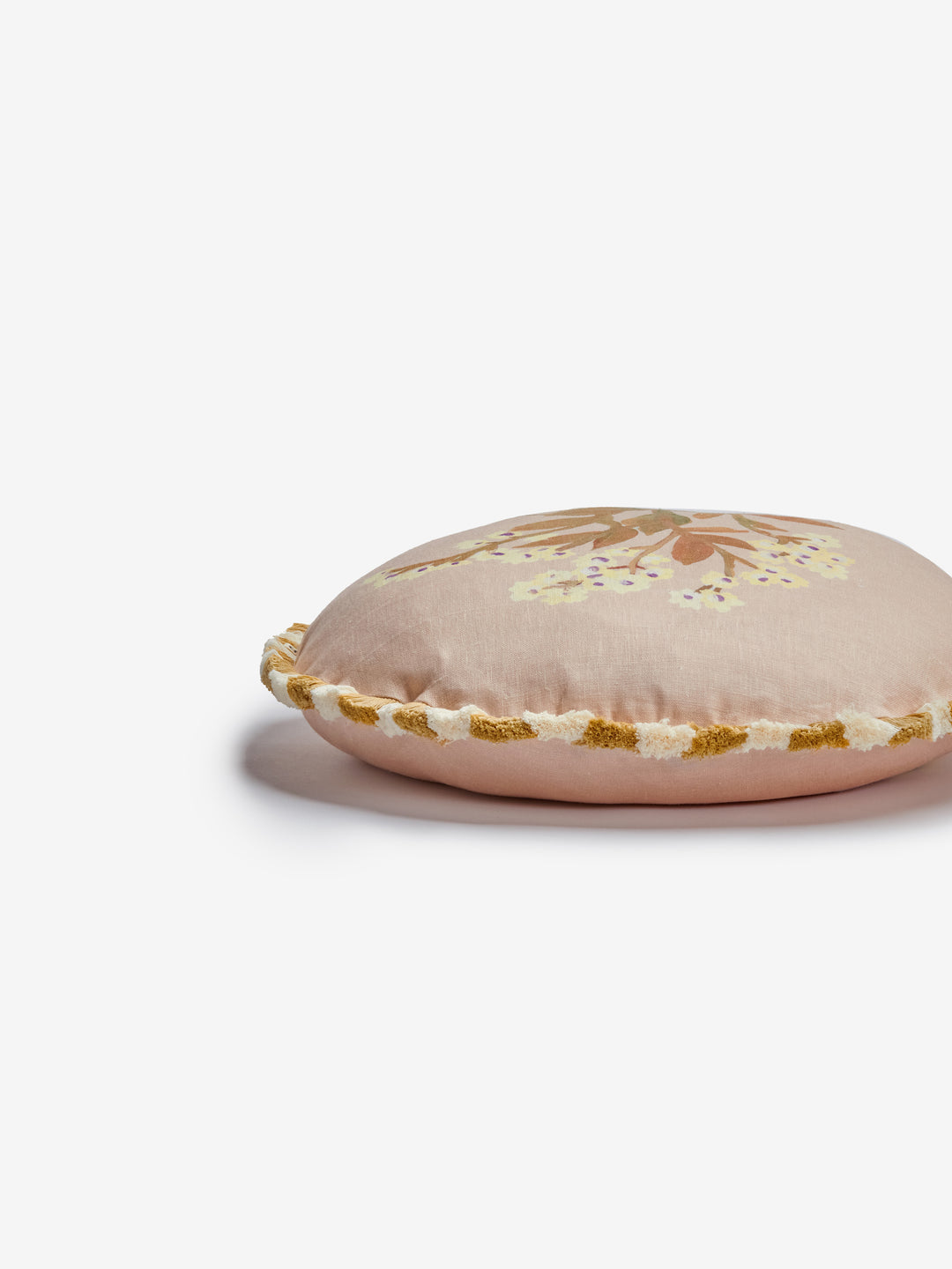 Forget Me Not Caramel Linen Cushion