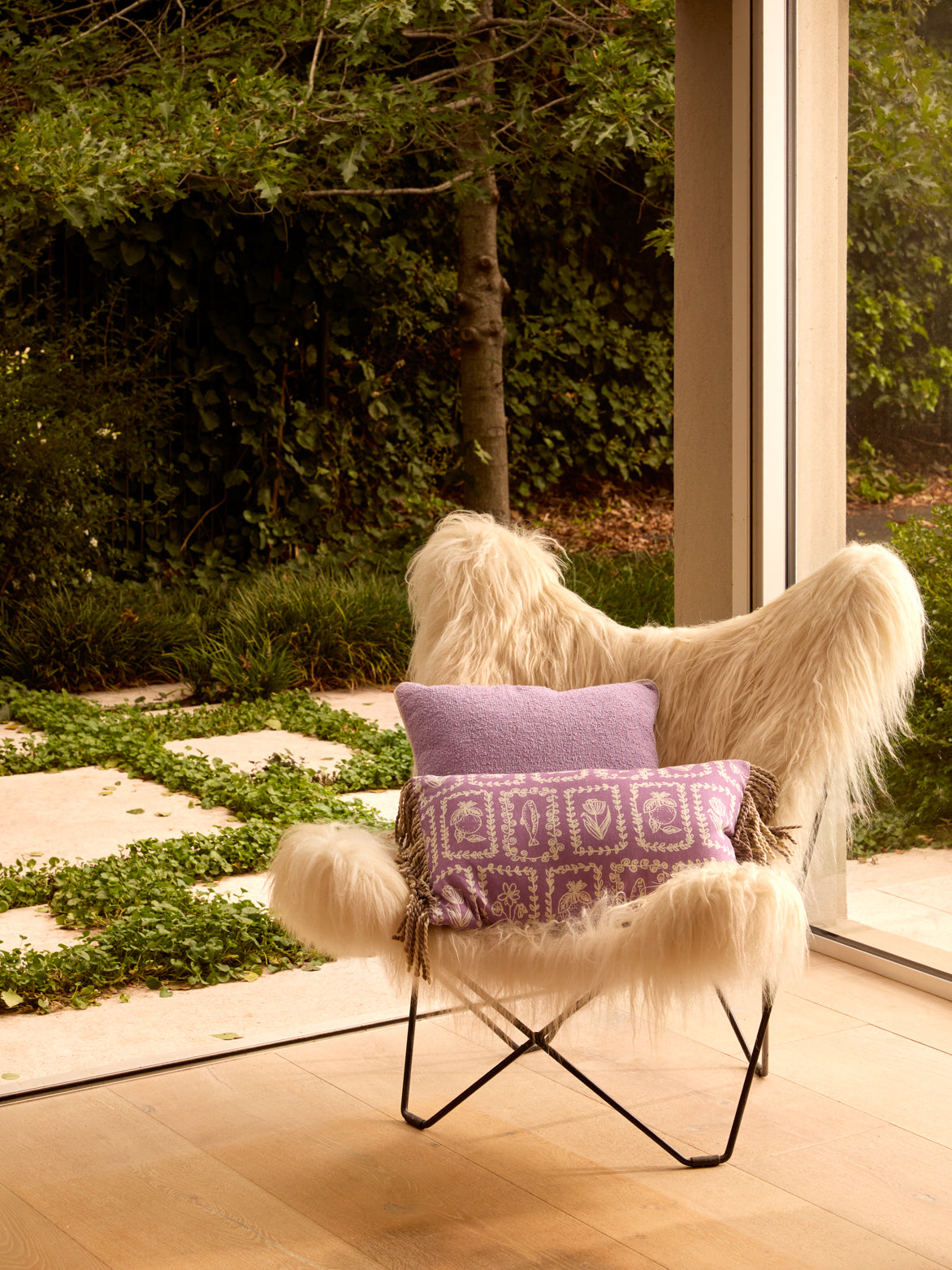 Petra Lilac Linen Cushion