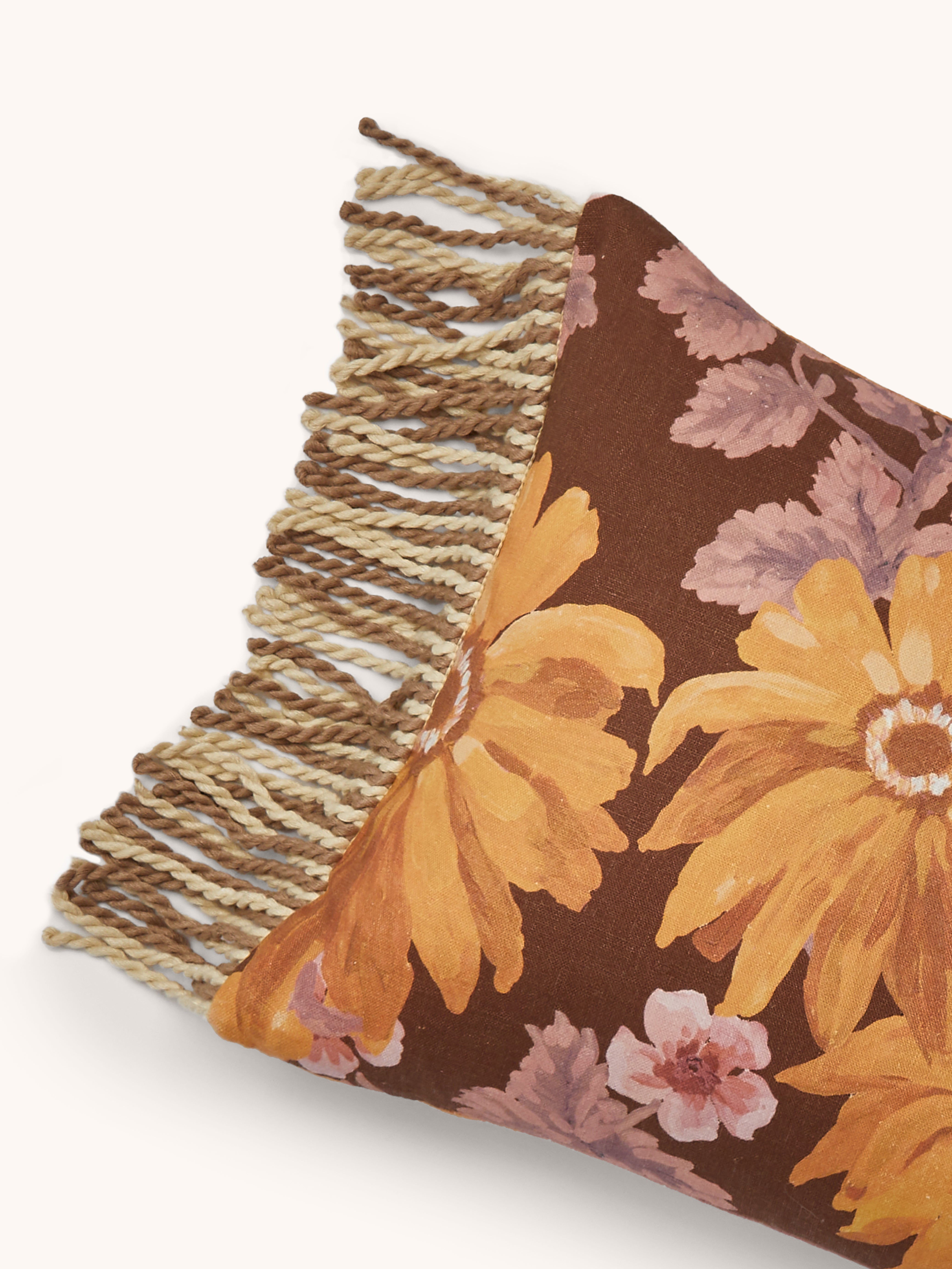 Marigold Amber Linen Cushion