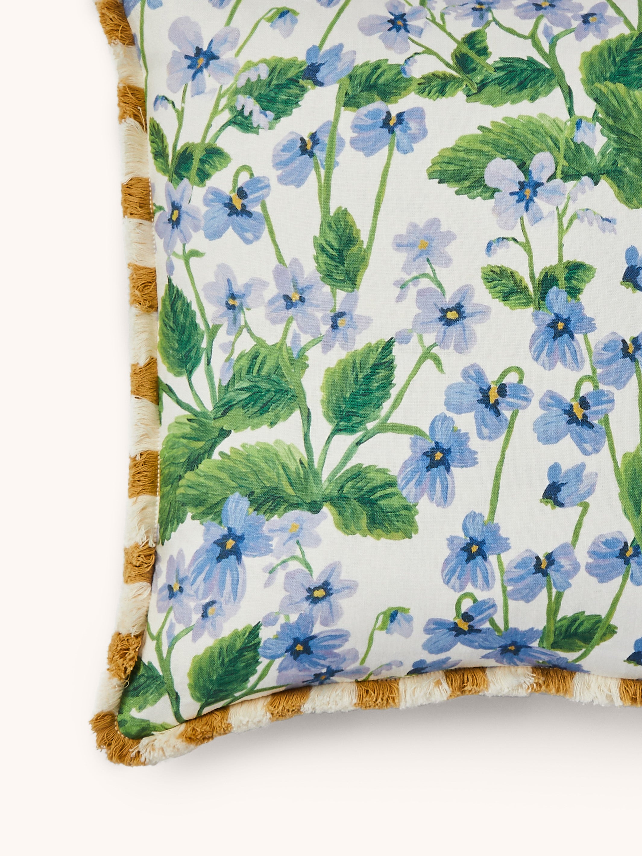 Lilas Blue Linen Cushion - Almost Perfect