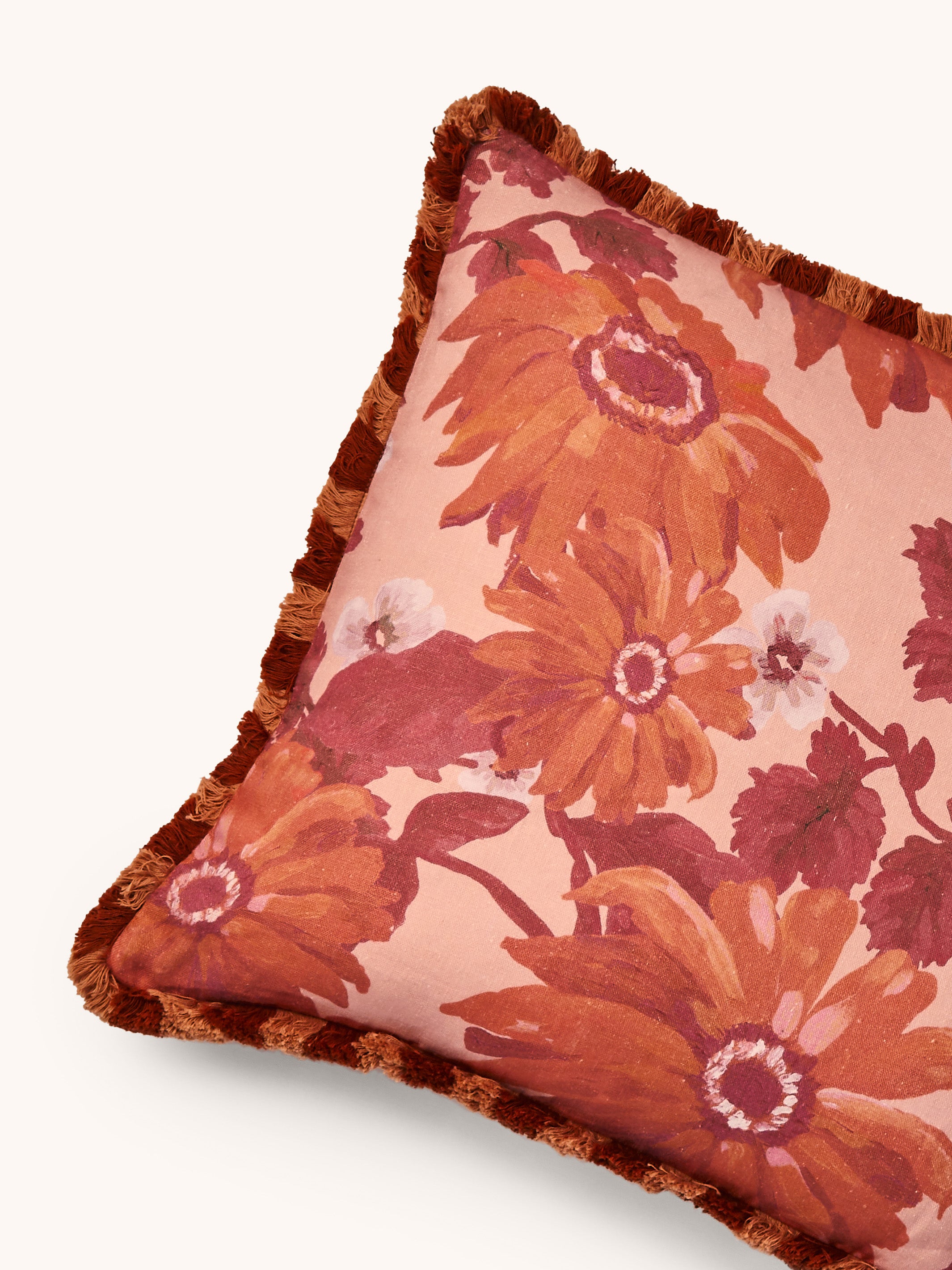 Marigold Rose Linen Cushion - Almost Perfect