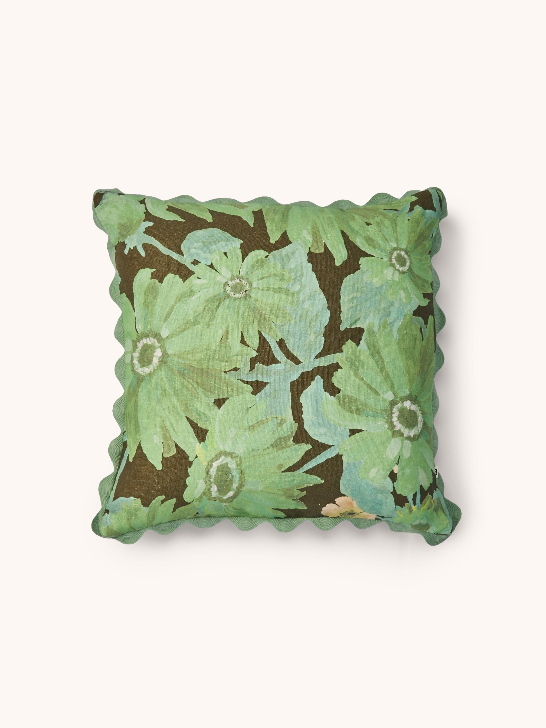 Marigold Khaki Linen Cushion