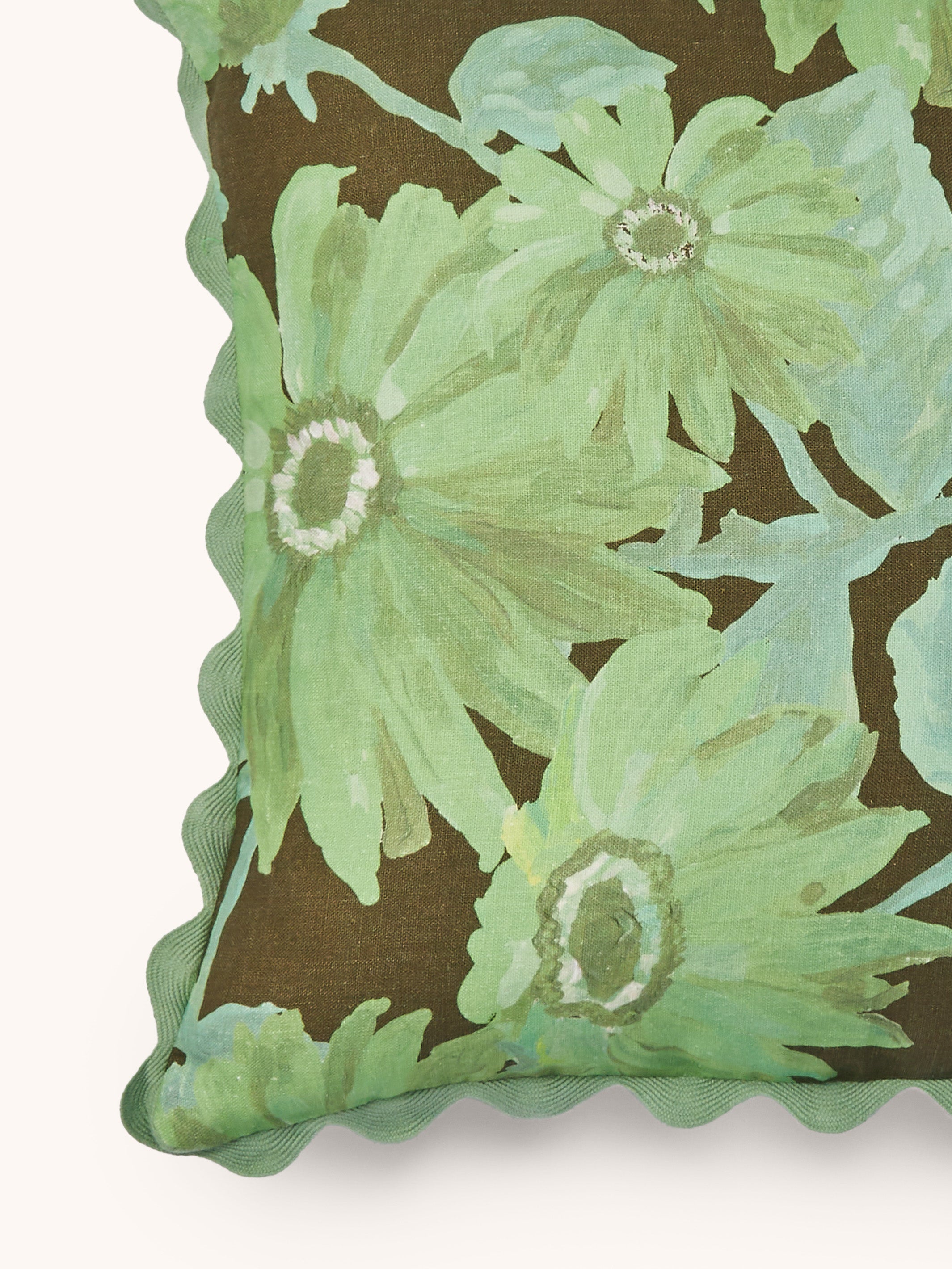 Marigold Khaki Linen Cushion