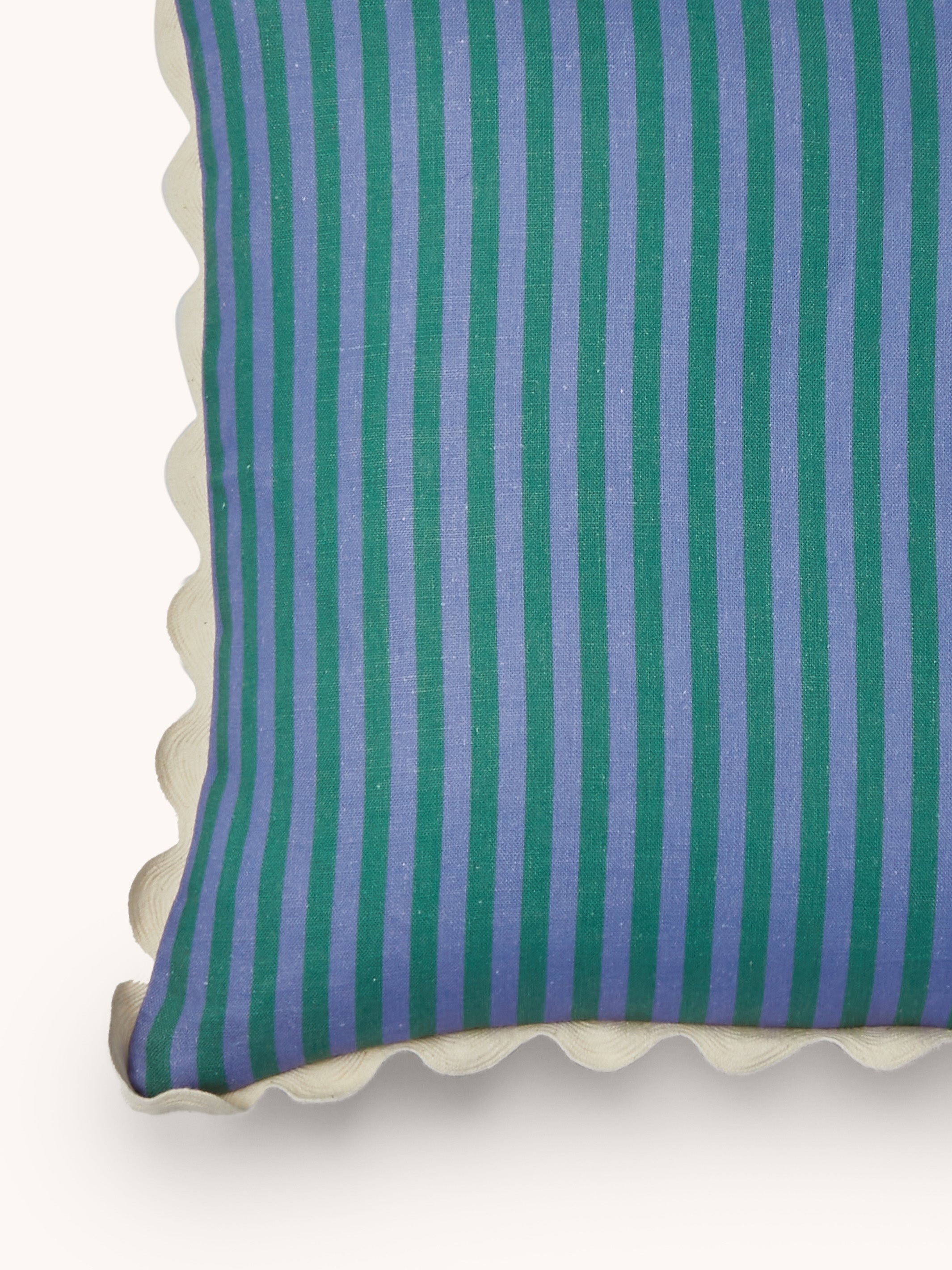 Pinstripe Yves Klein Blue Linen Cushion