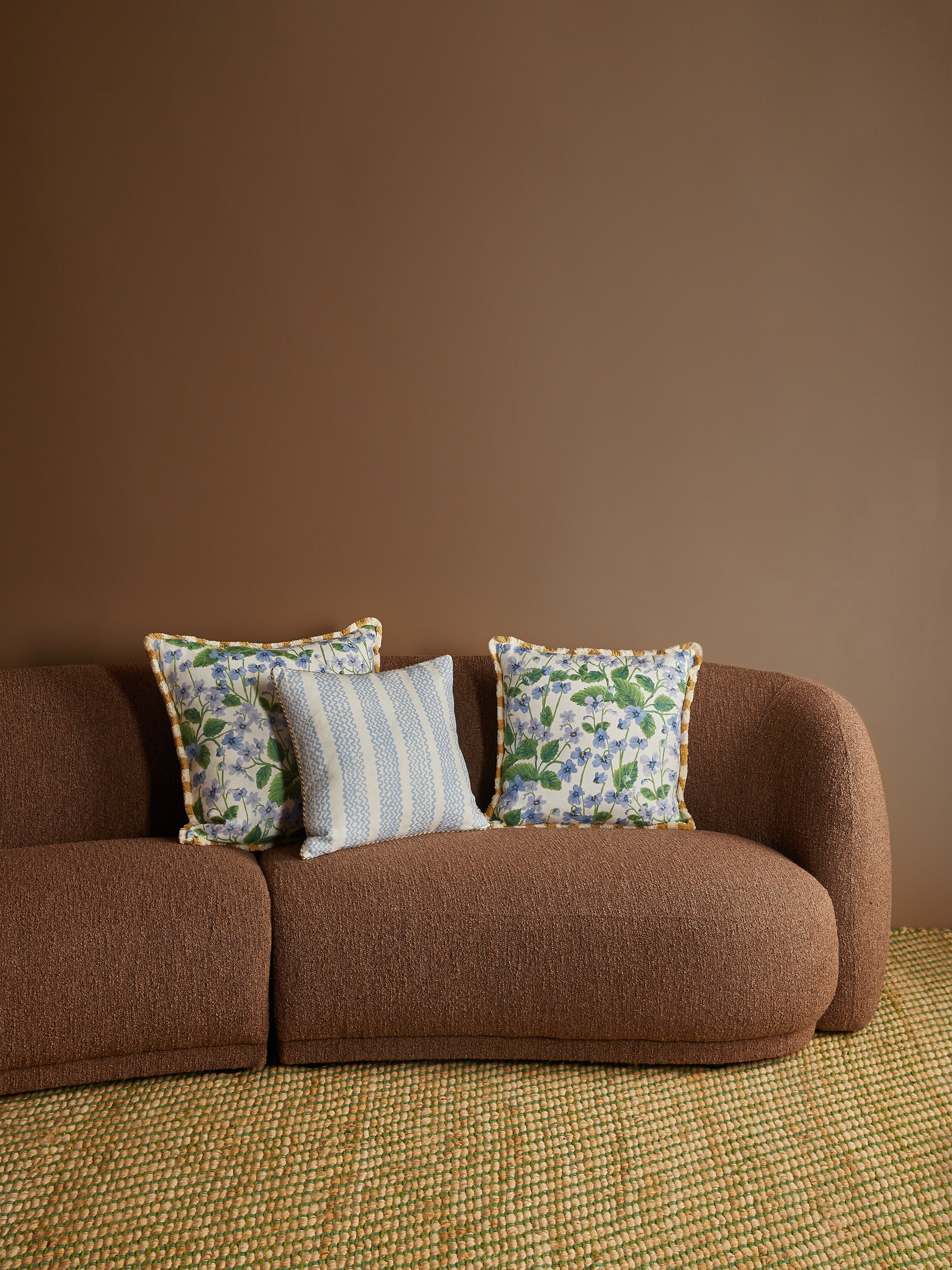 Mini Waves Soft Blue Linen Cushion - Almost Perfect