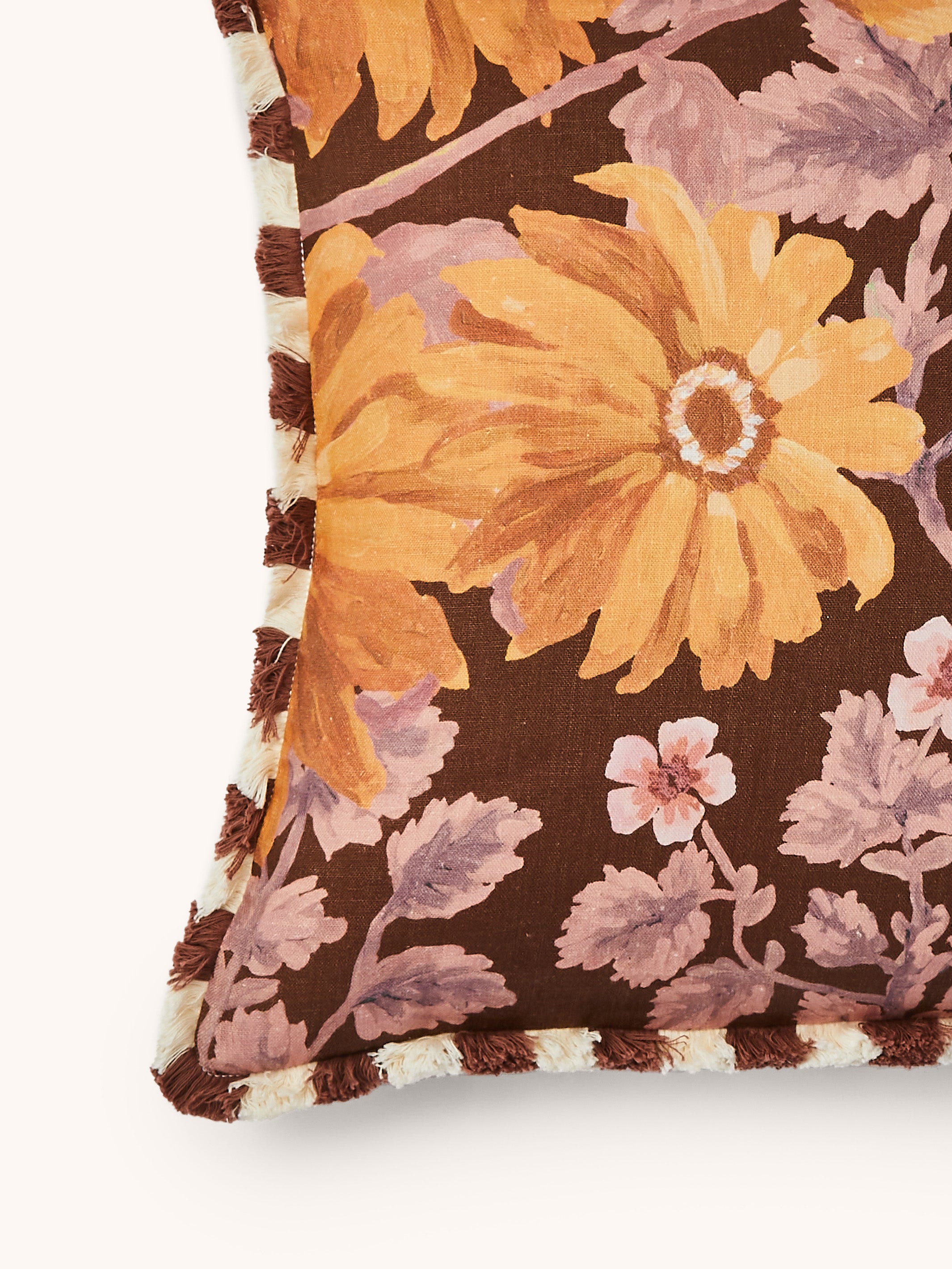 Marigold Amber Linen Cushion