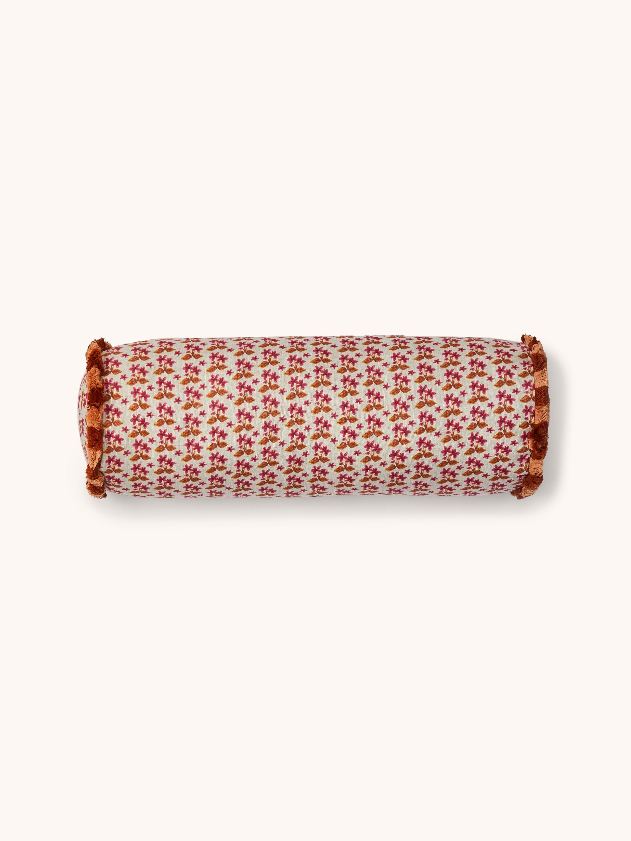 Petit Madeline Pink Linen Bolster Cushion