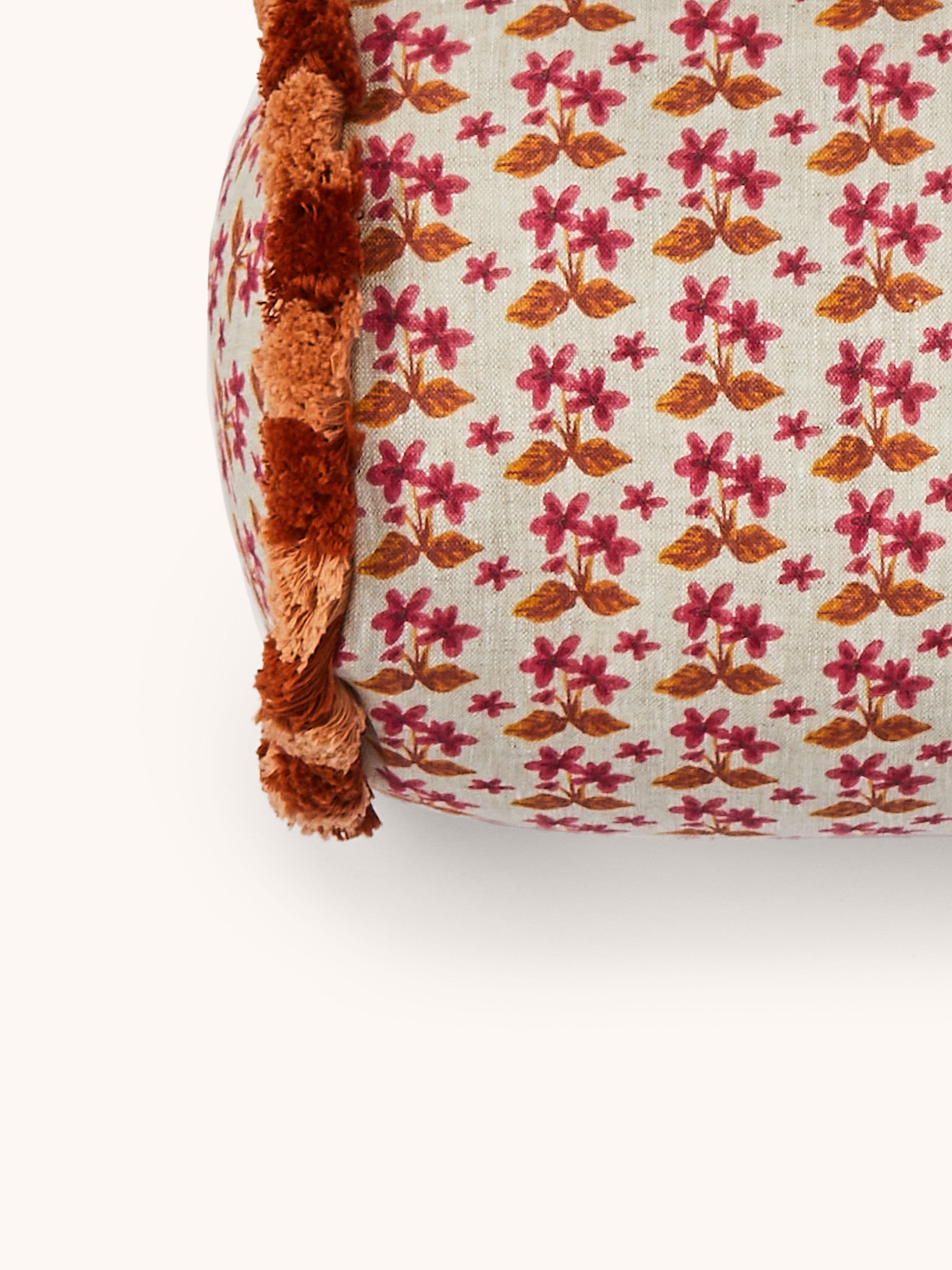 Petit Madeline Pink Linen Bolster Cushion