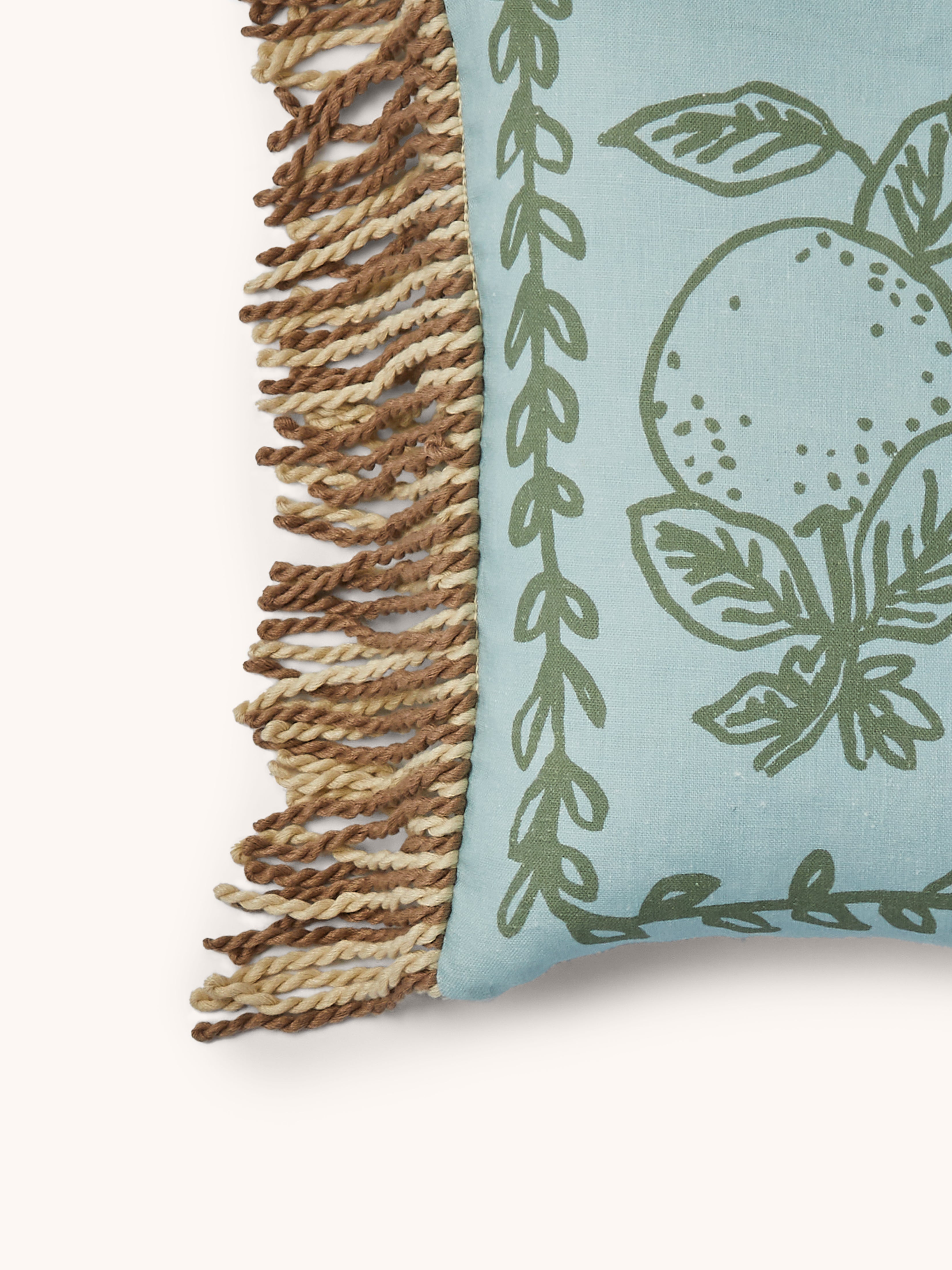 Petra Blue Linen Cushion