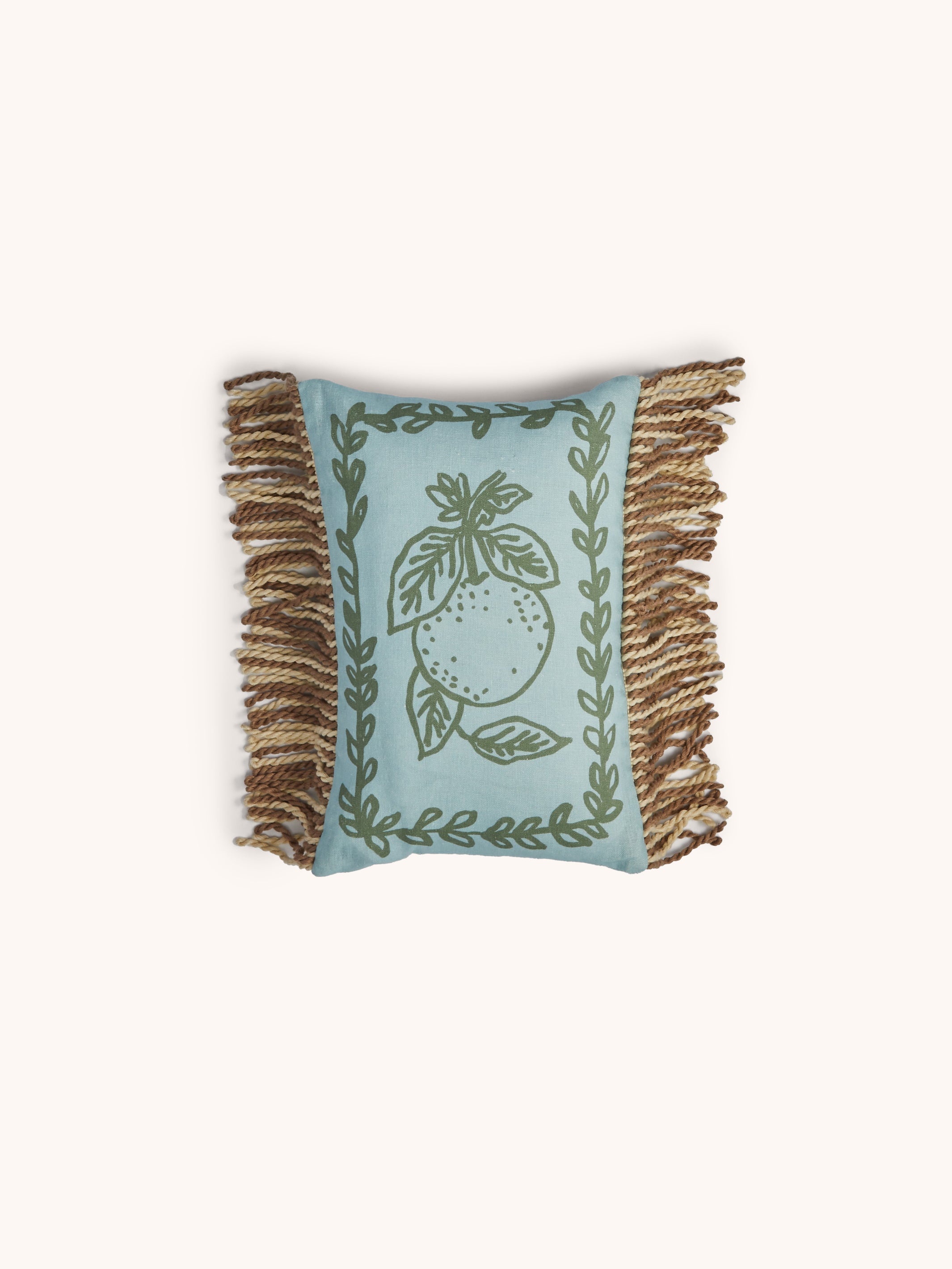 Petra Blue Linen Cushion