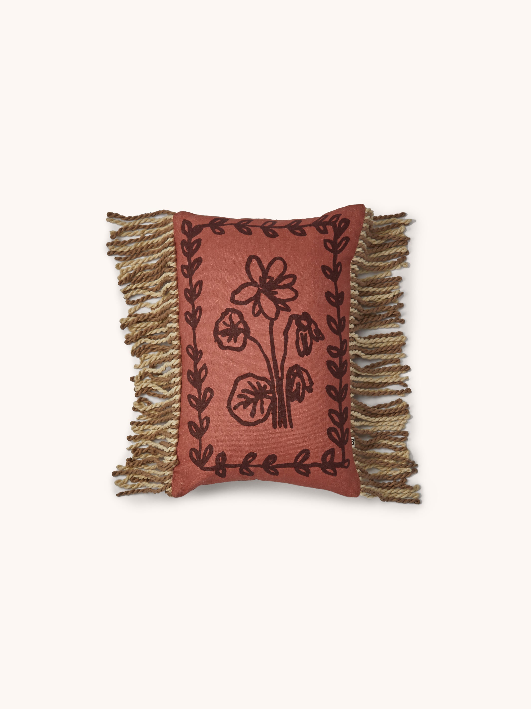 Petra Coral Linen Cushion