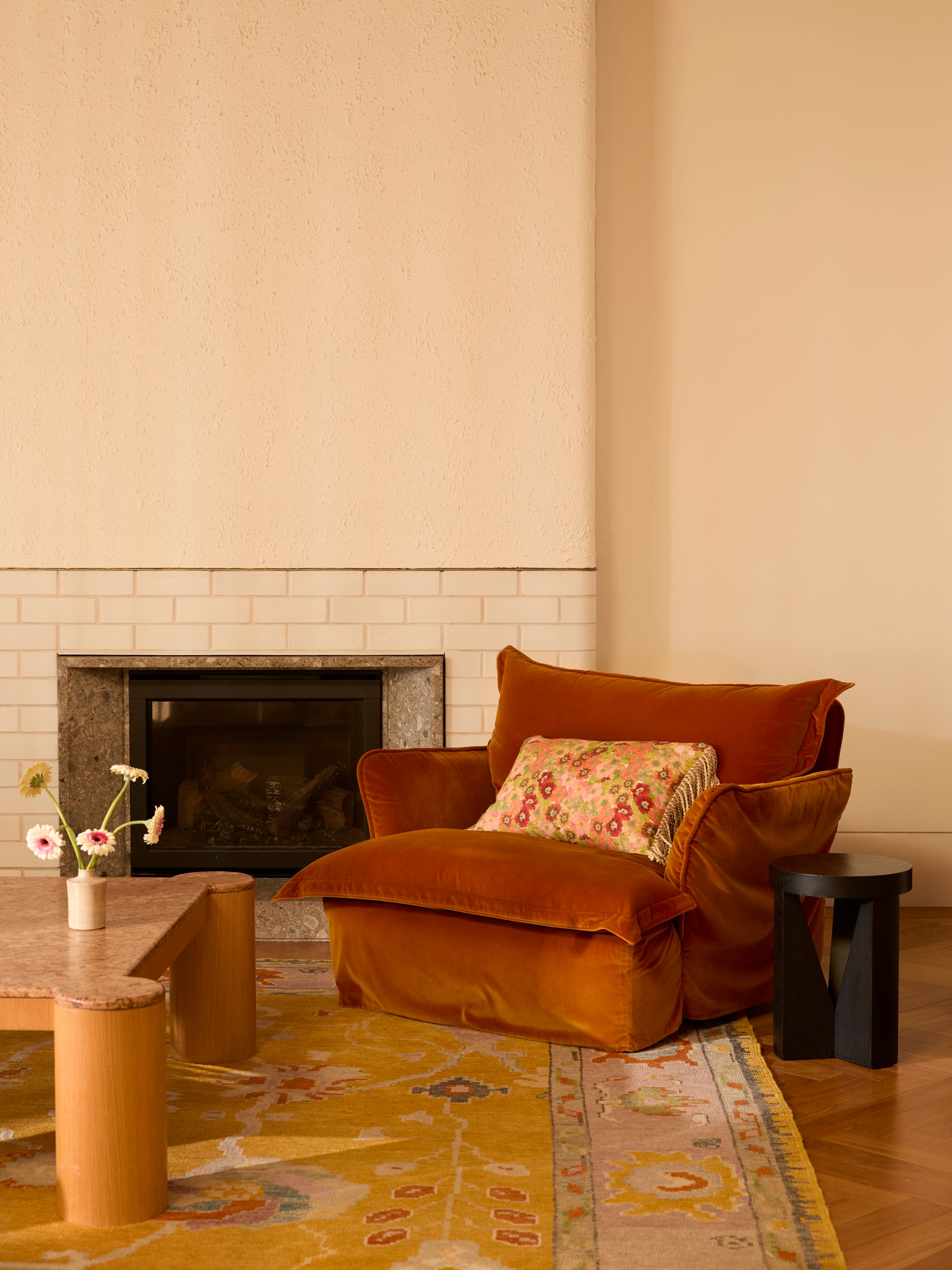 Primrose Sunset Linen Cushion