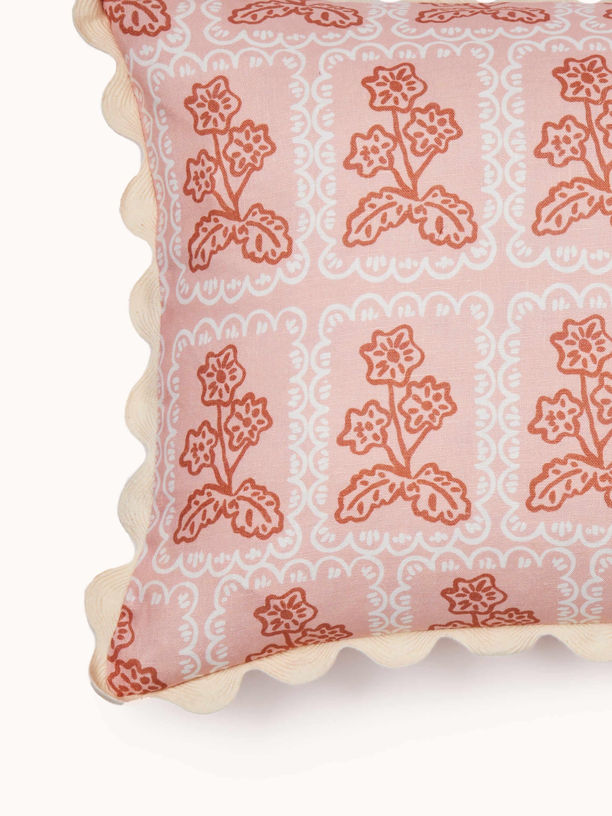 Martine Pink Linen Cushion