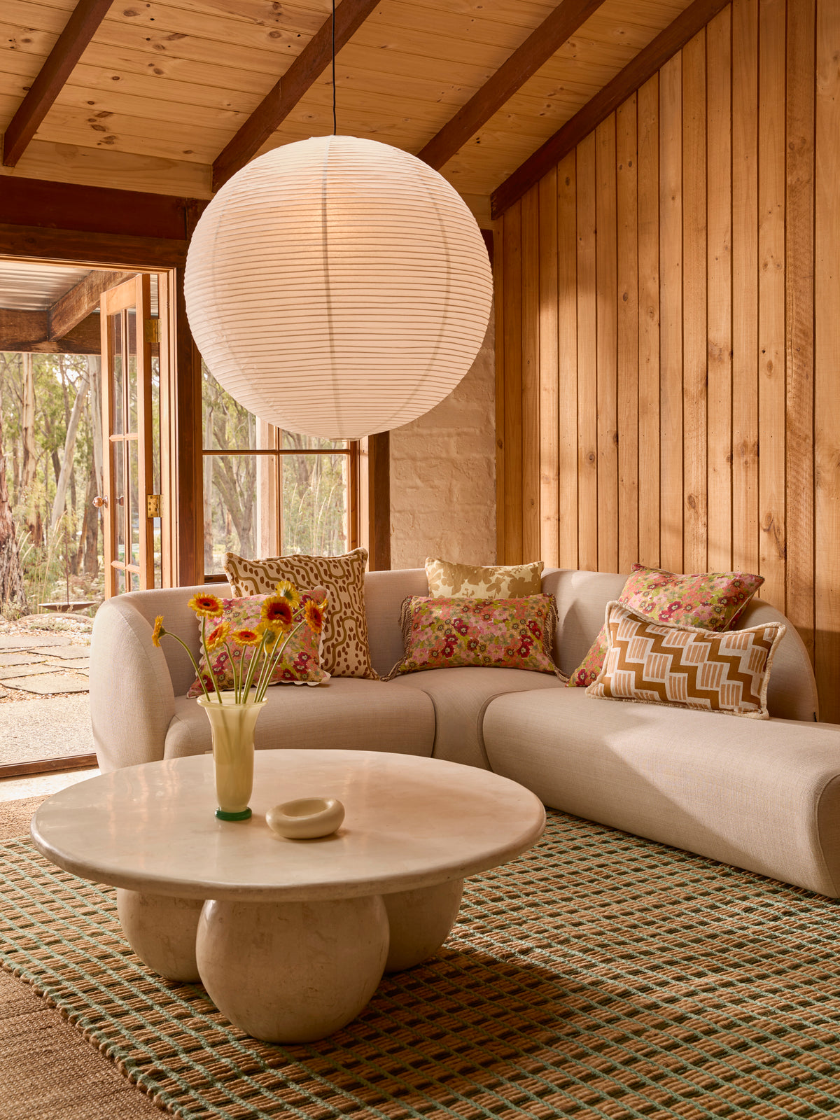 Primrose Sunset Linen Cushion