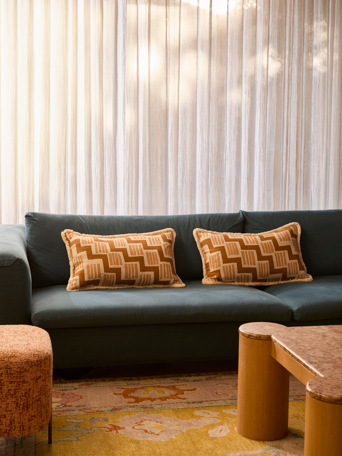 Rosemary Tan Linen Cushion