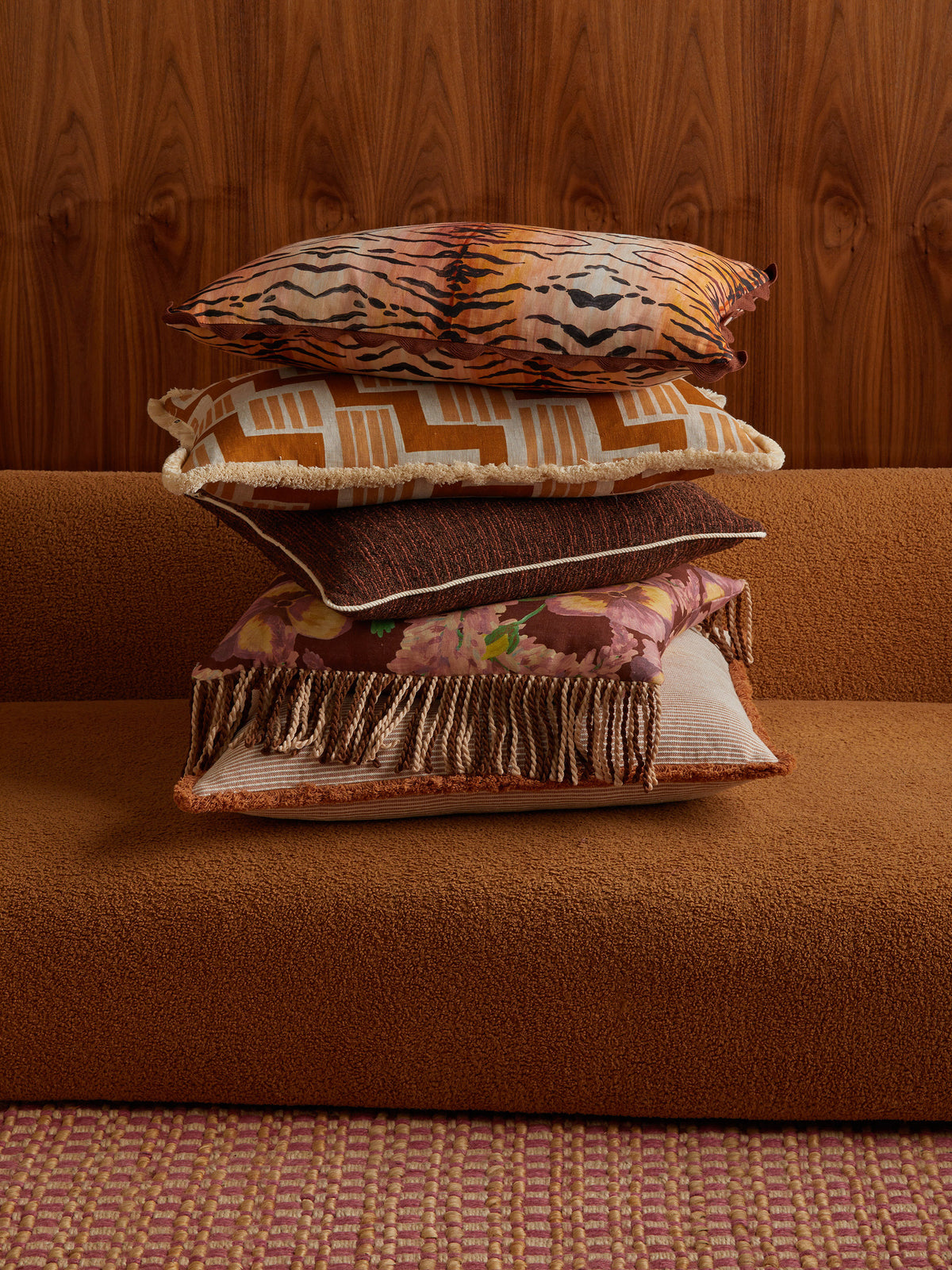 Tiger Tan Linen Cushion