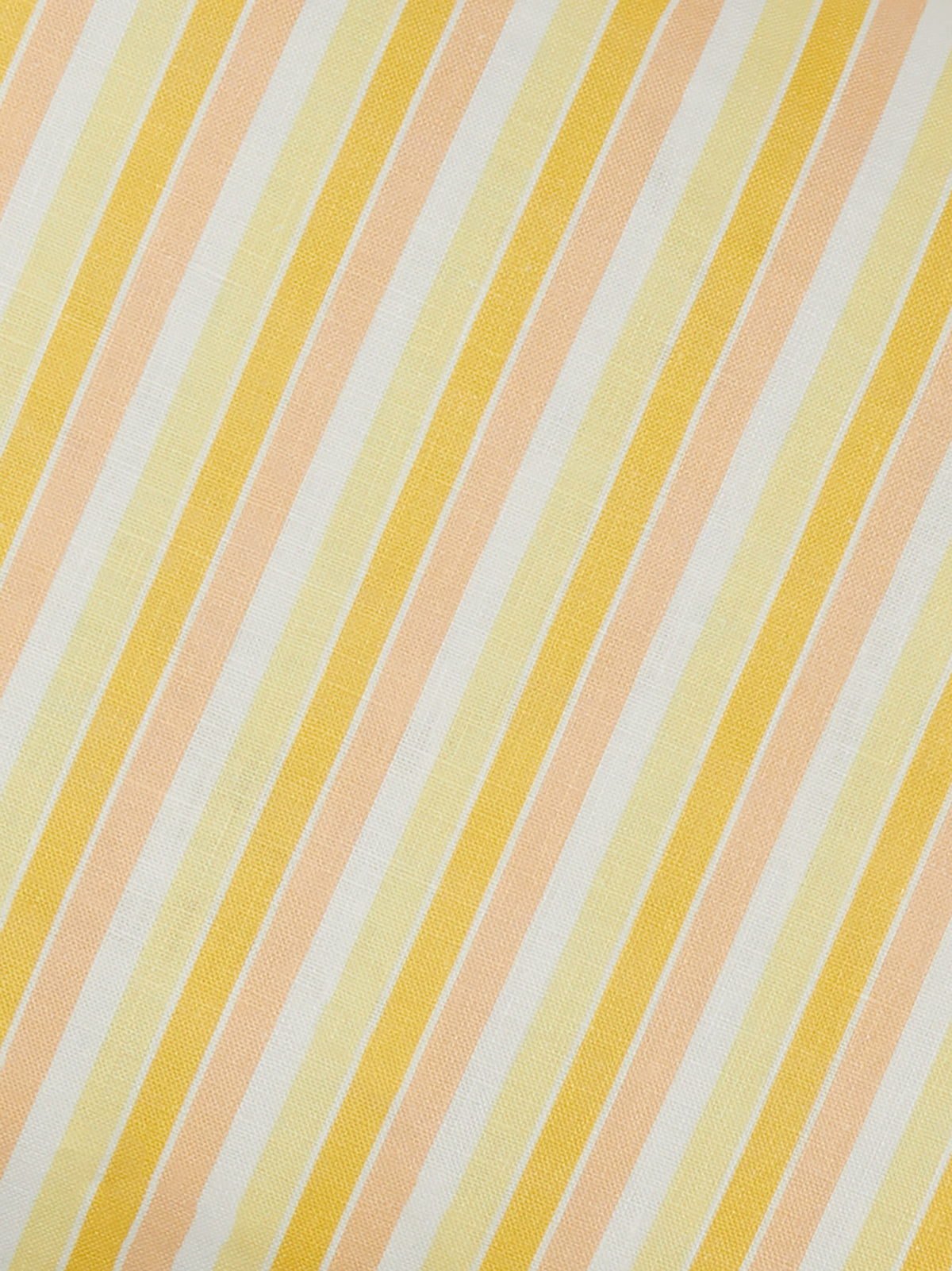 Garden Stripe Yellow Linen Cushion