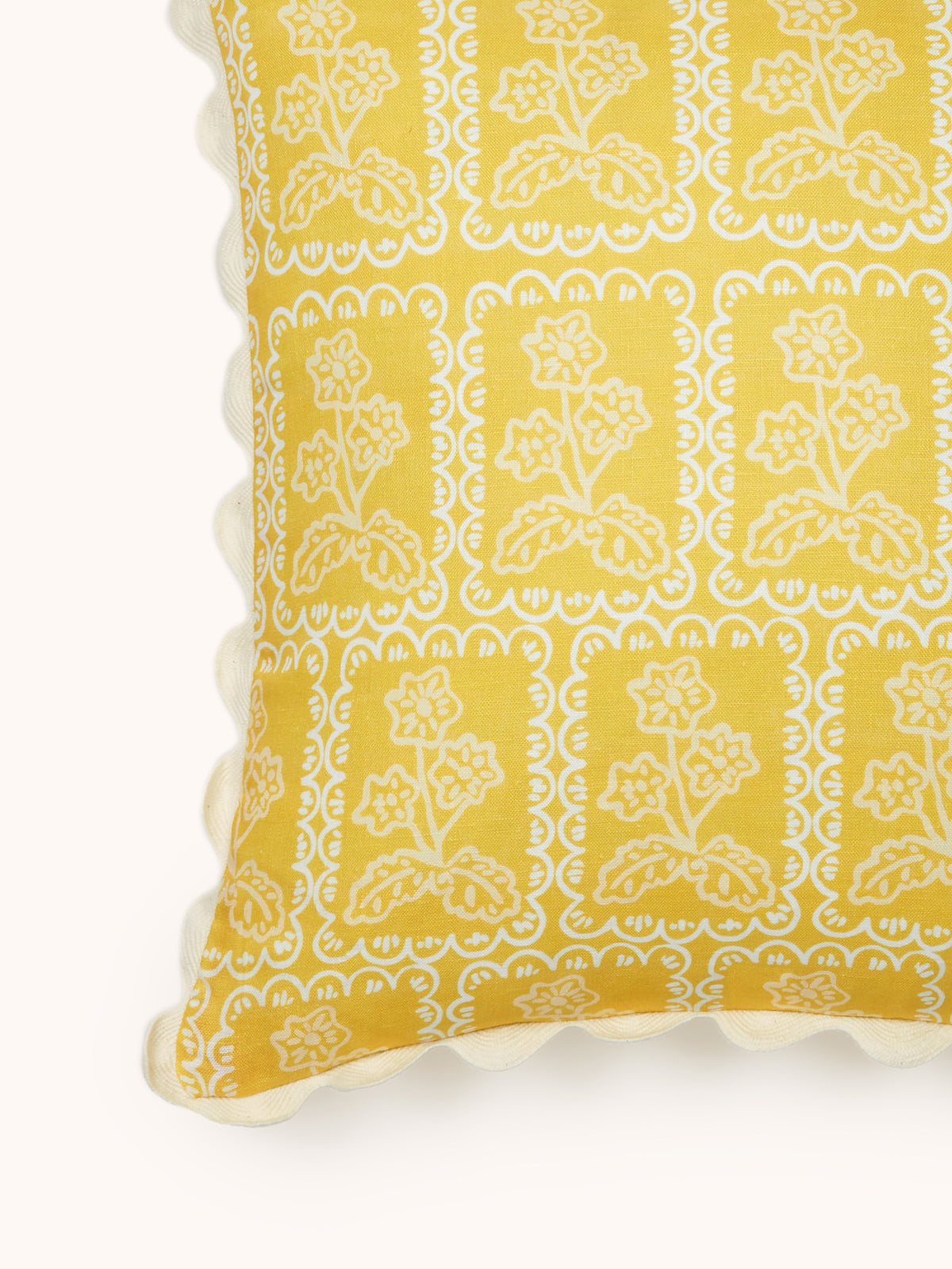 Martine Yellow Linen Cushion