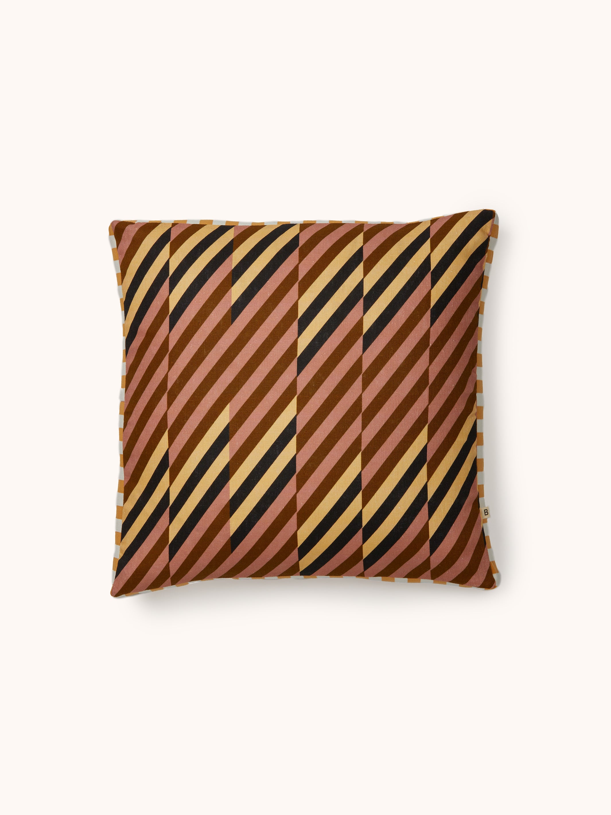 Horizon Tan Linen Cushion