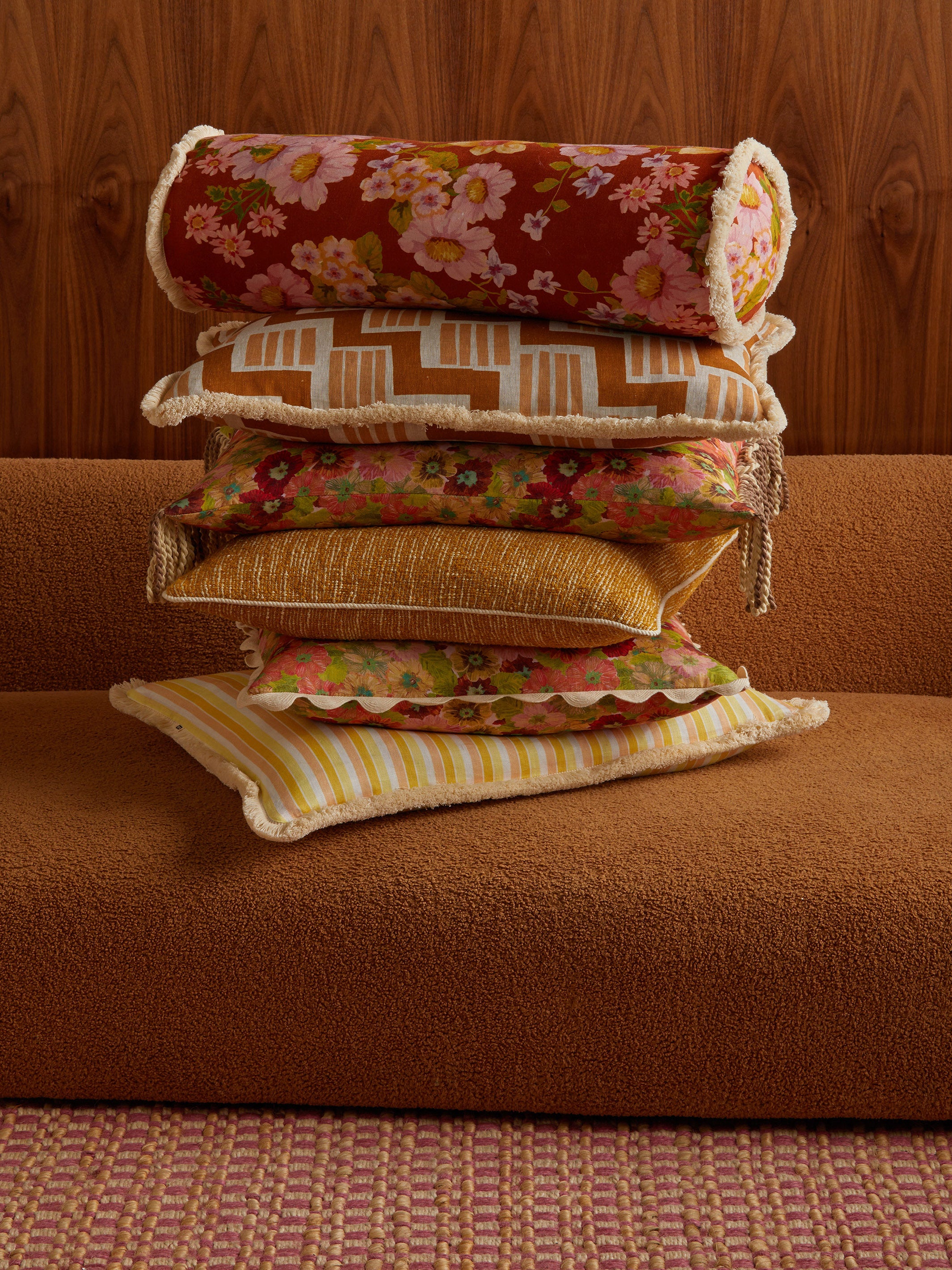 Rosemary Tan Linen Cushion