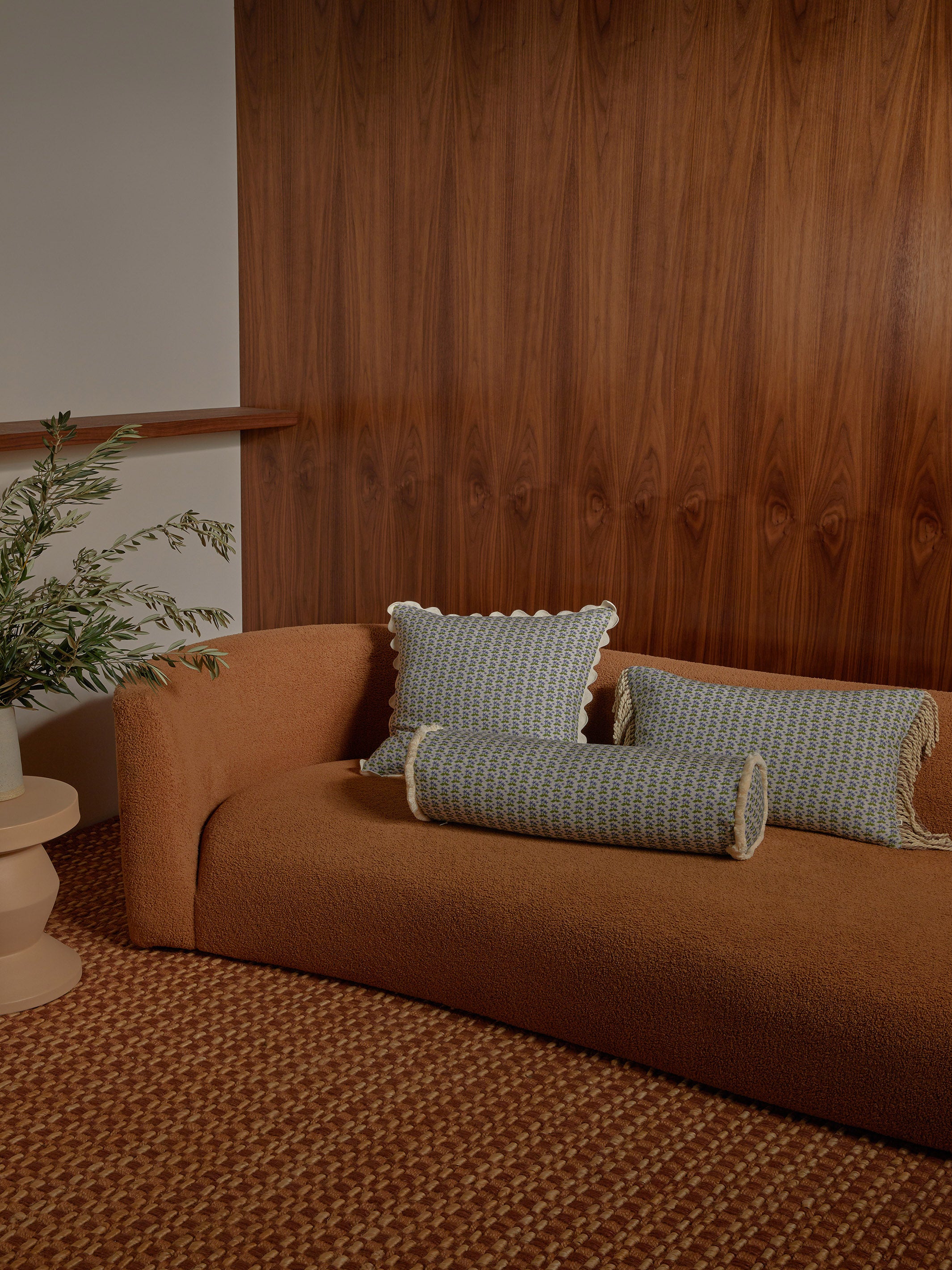 Petit Madeline Blue Linen Cushion