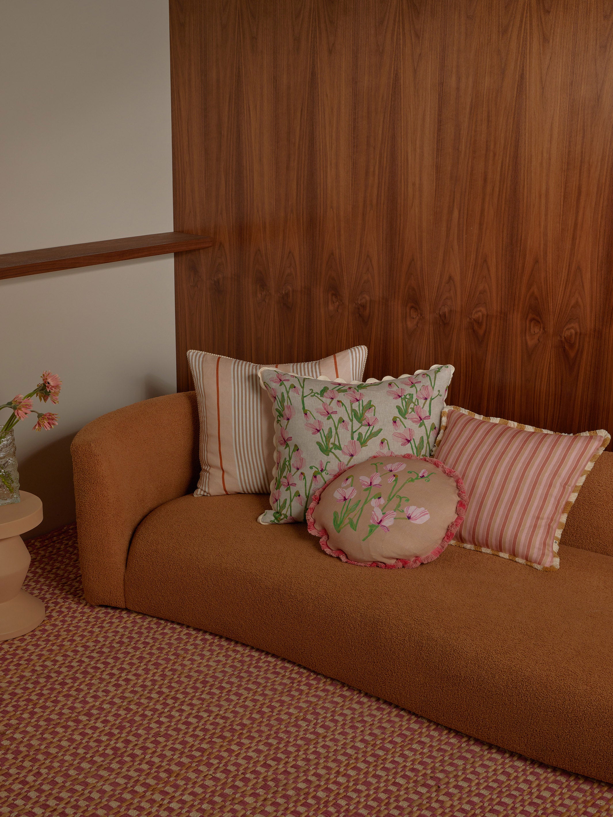 Club Stripe Pearl Linen Cushion
