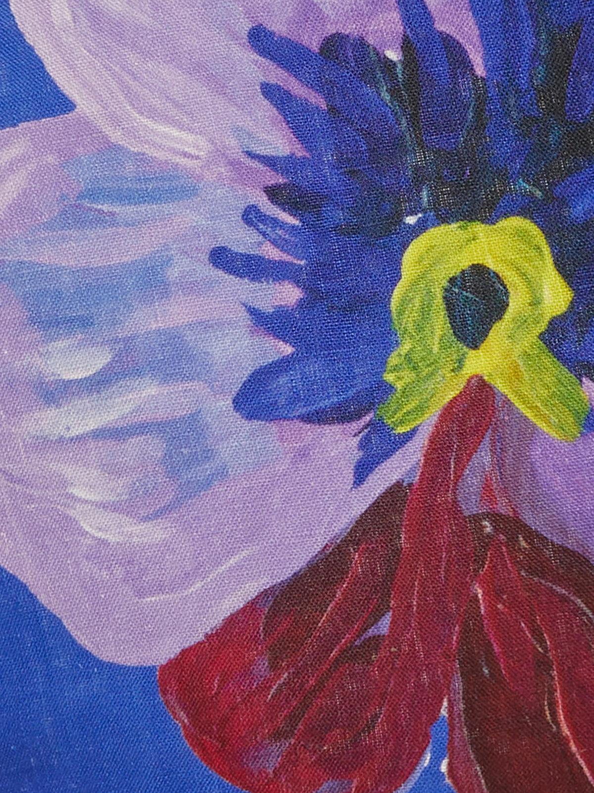 Pansy Klein Blue Linen Cushion