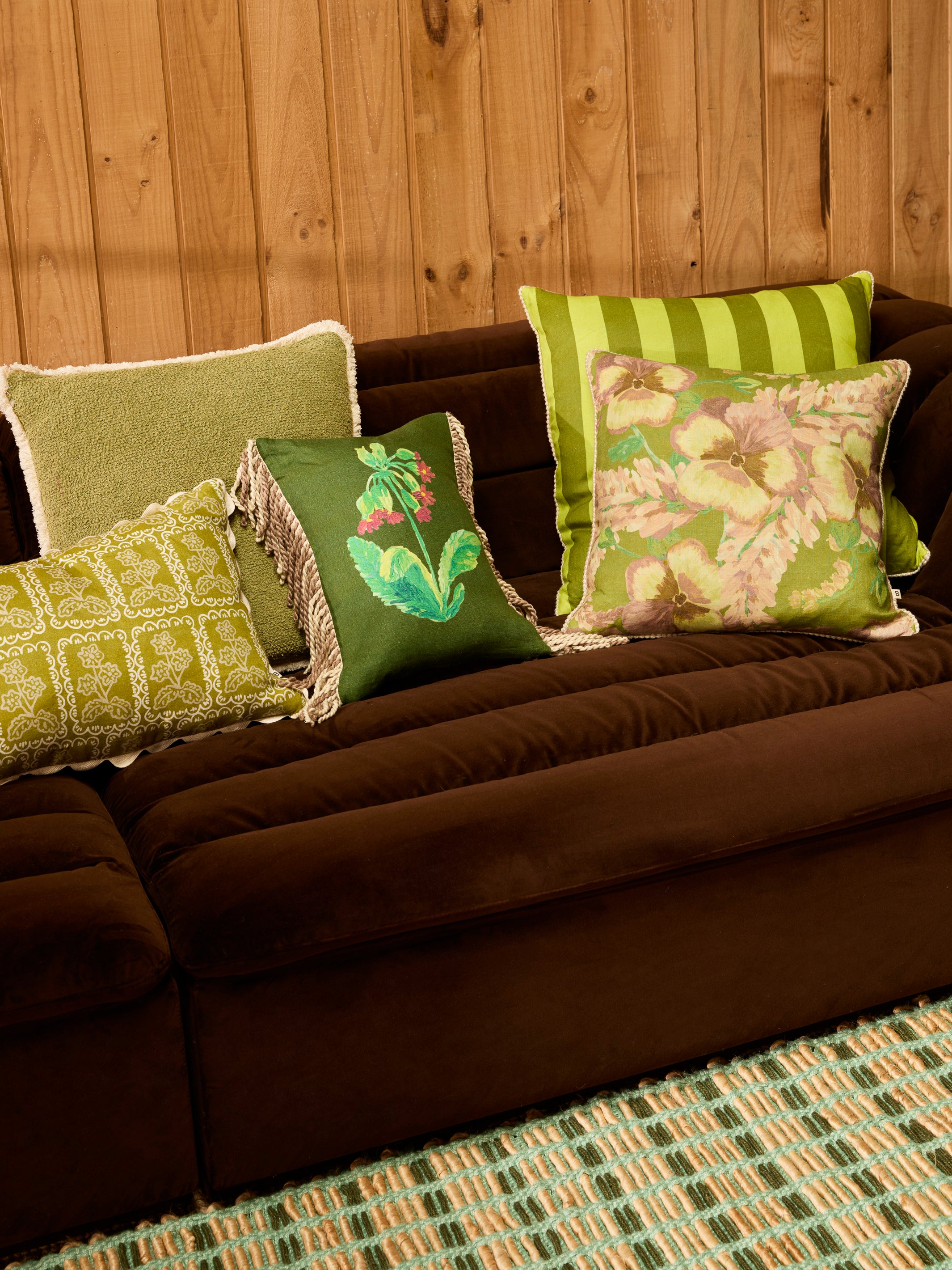 Lea Olive Linen Cushion