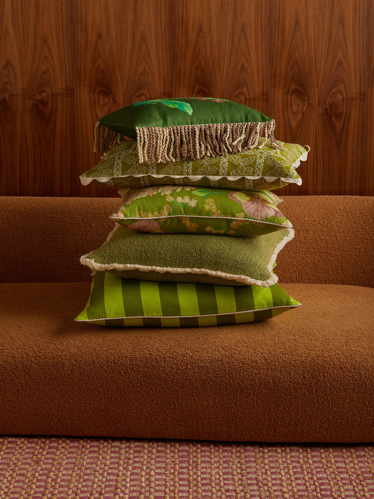 Martine Olive Linen Cushion