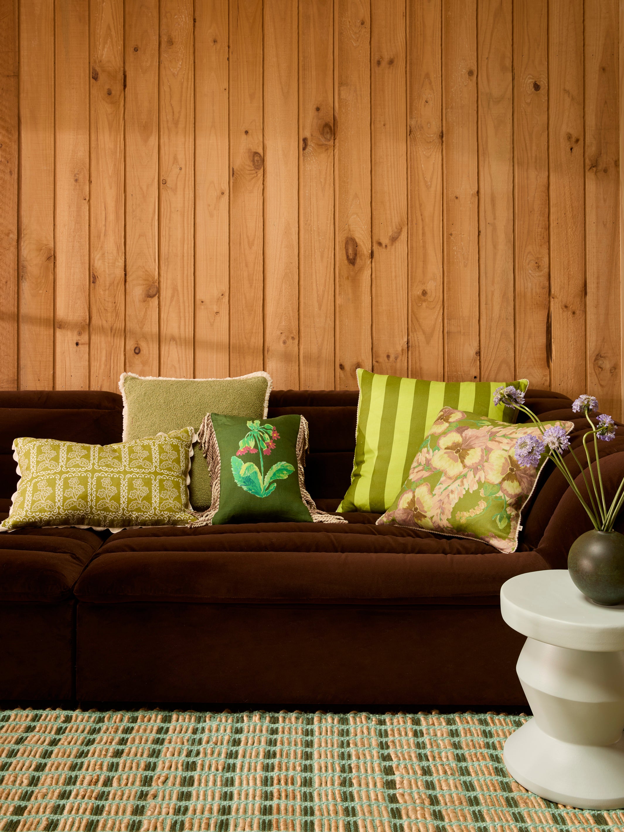 Martine Olive Linen Cushion