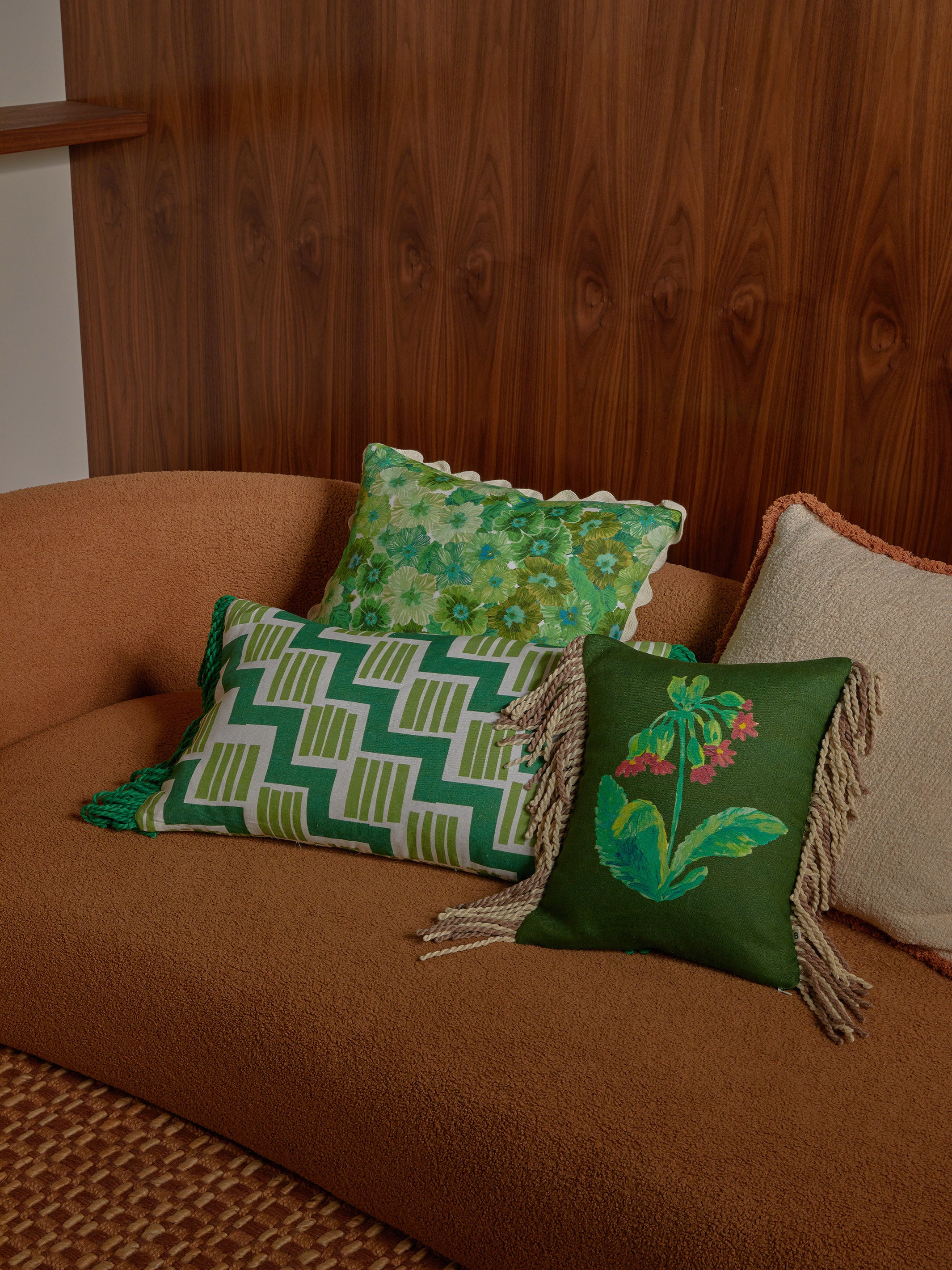 Lea Olive Linen Cushion